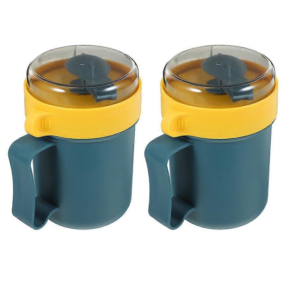 Japanese Style Breakfast Cup for Soup 2Pcs Microwavable Plastic Set