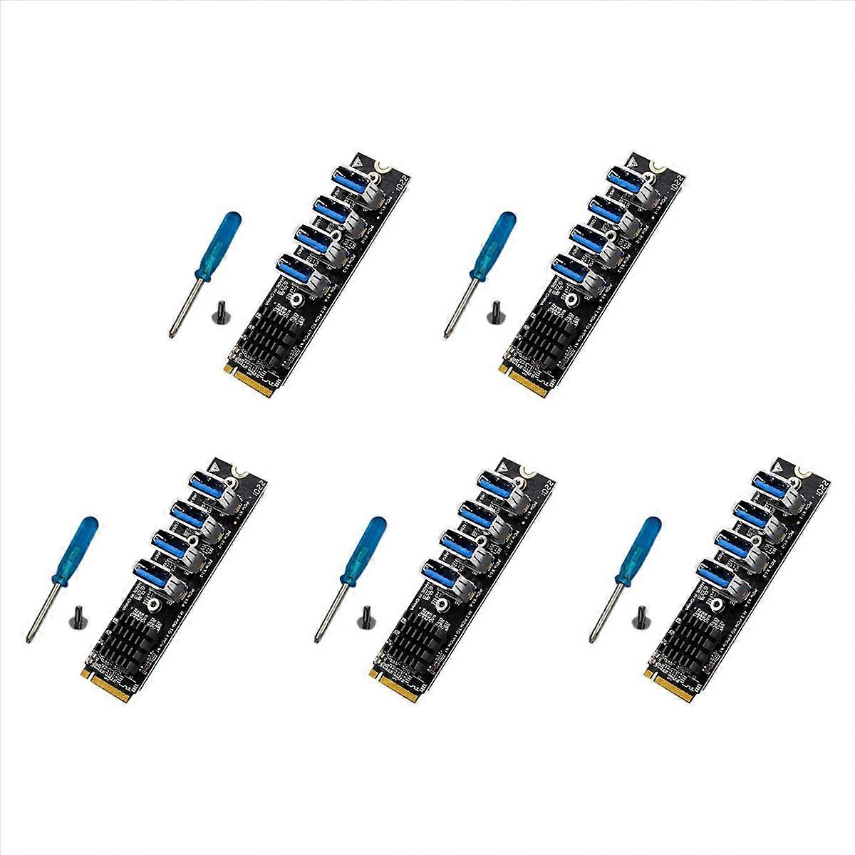 M.2 to Pci-E X1 4ポートUSB3.0グラフィックカードASM1184E M.2アダプター