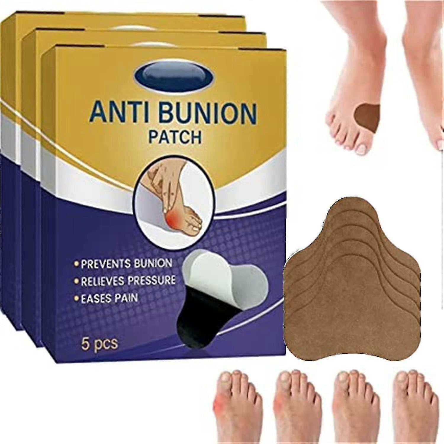 15pcs Strong Joints Anti Bunion Patch, Bunion Corrector, Bunion Relief, For Hallux Valgus And Overlapping Toes Tw