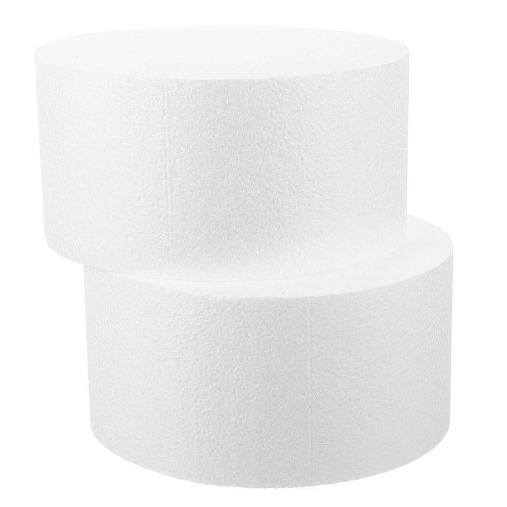 Cake Model Foam Cake Dummy for Decorating with 2Pcs White Foam Rounds