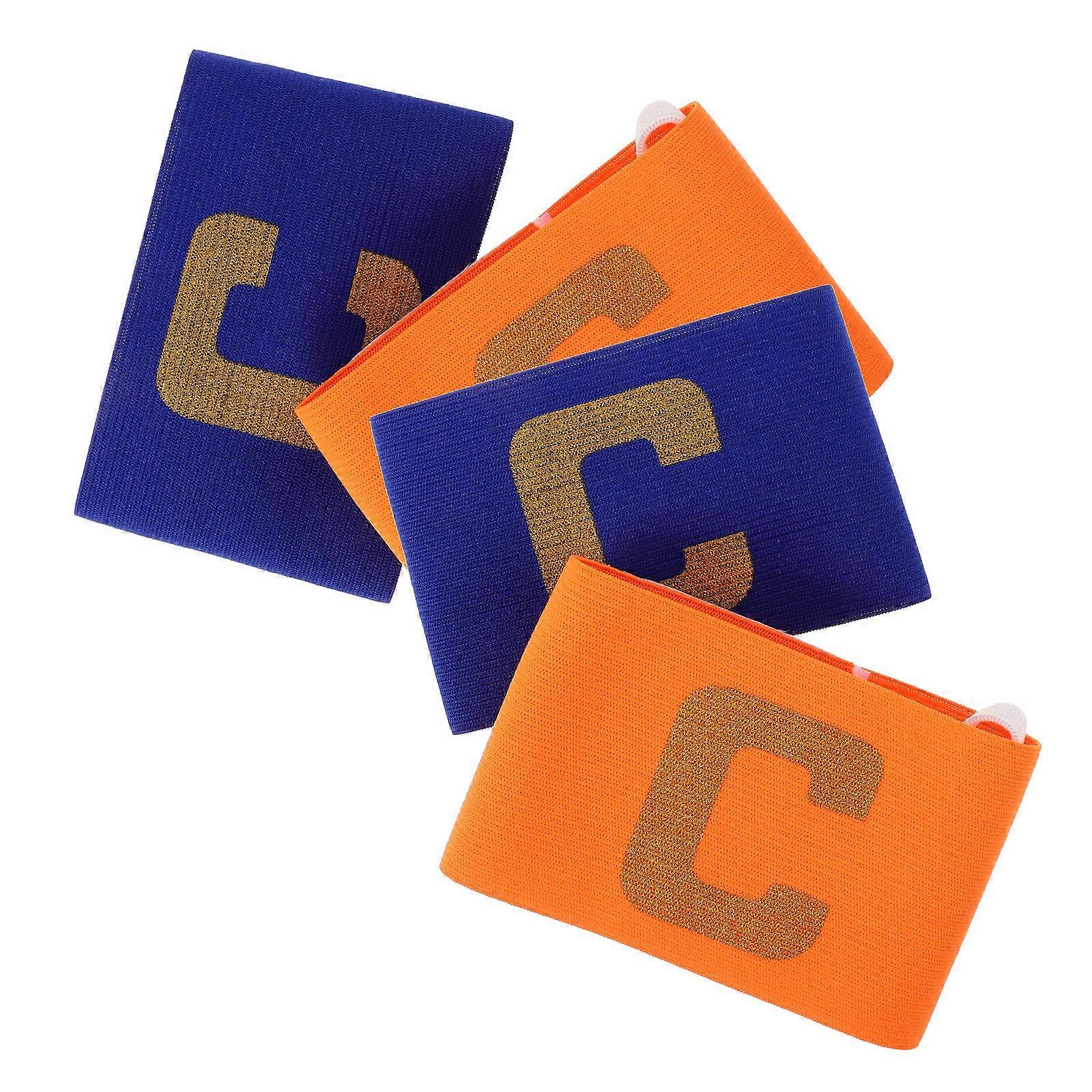 4Pcs Colored Soccer Captain Armbands Assorted Color For Kids With Team Captain Identification During Soccer Competitions