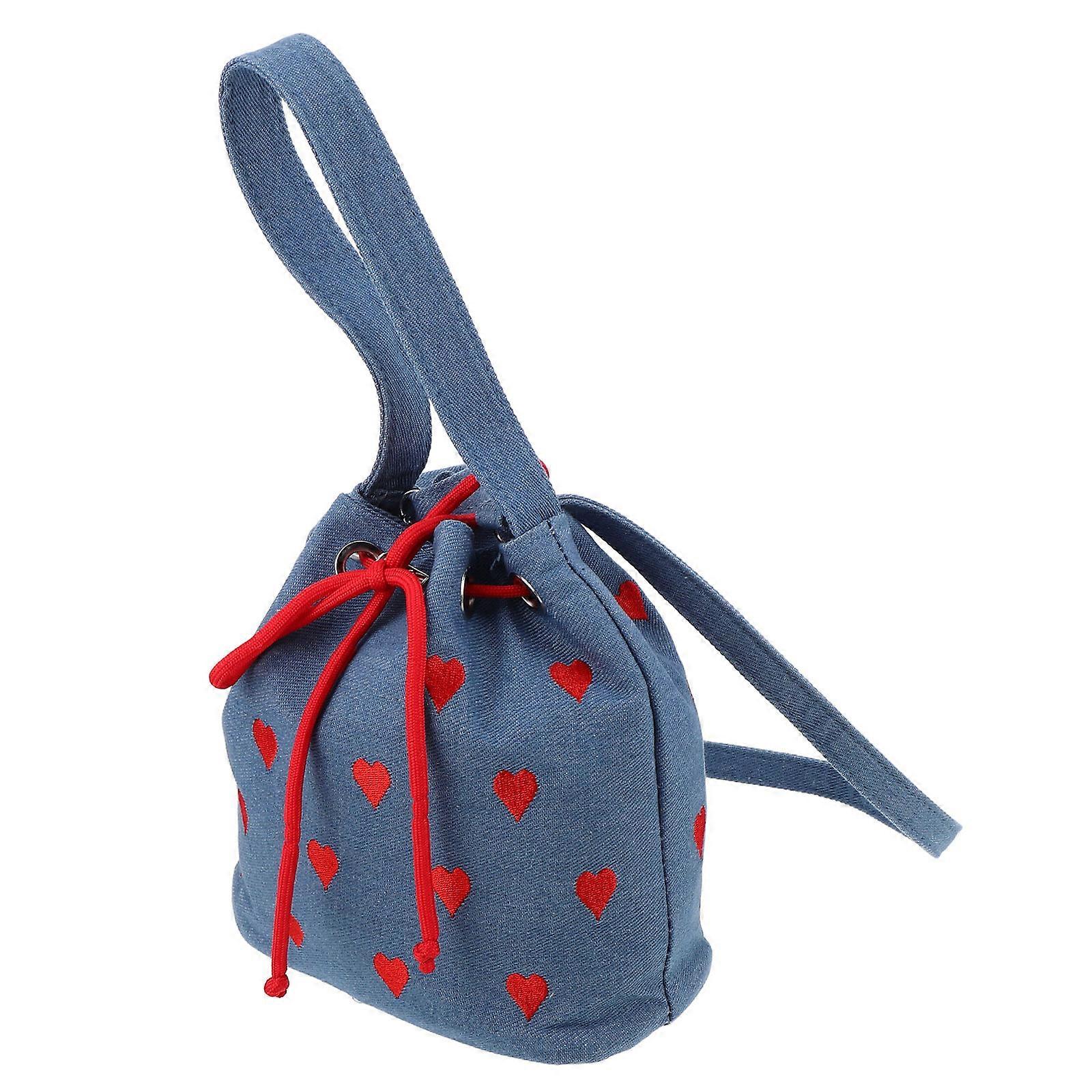 Heart Shaped Drawstring Bucket Bags for Women with Versatile Design