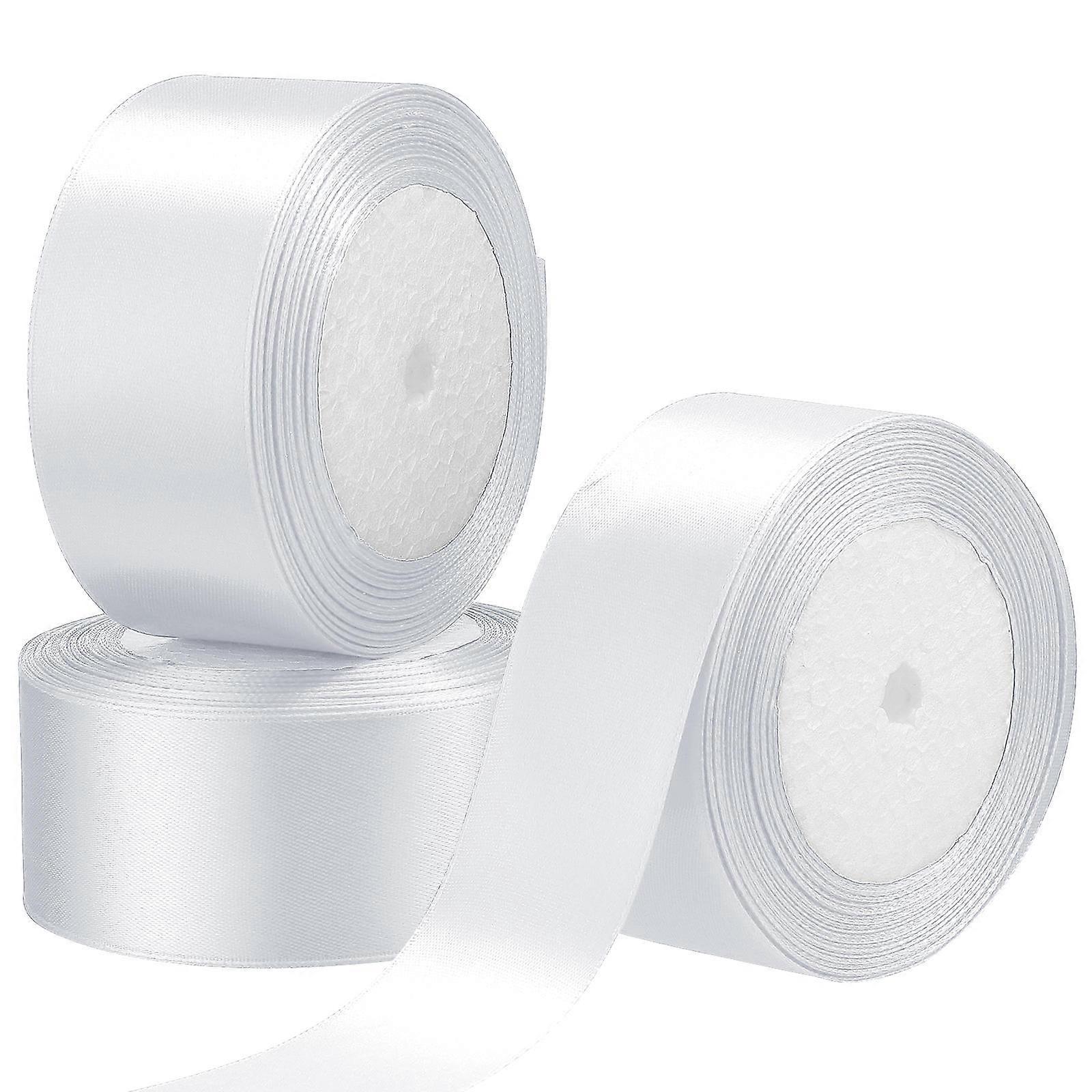 Transparent Gift Wrapping Ribbon for Decor Made of Polyester Comfortable and Durable 3 Rolls