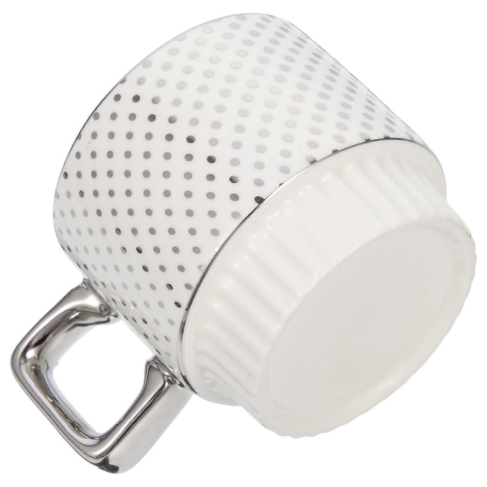 Ceramic Mug Set for Home Use with Comfortable Handle and Beautiful Design Multi 350ml