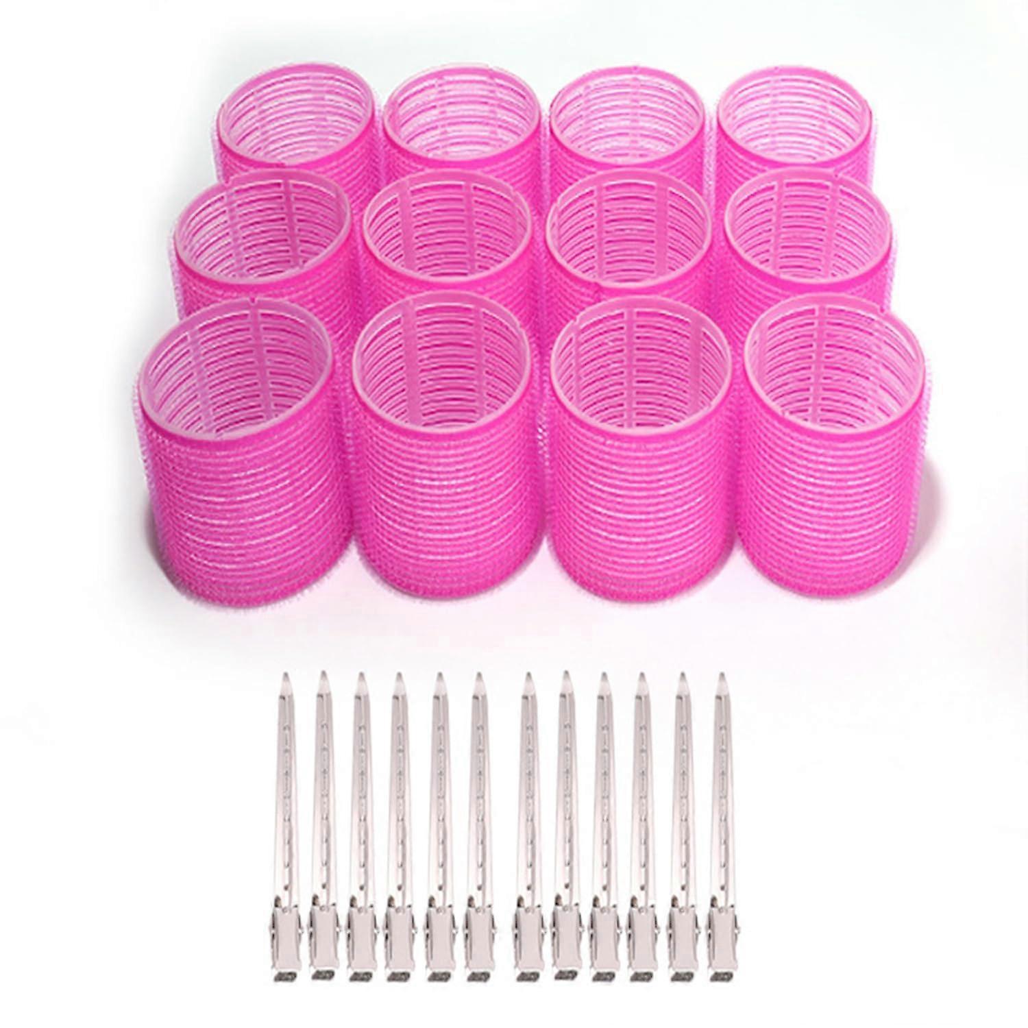 Hair Rollers Set with Clips, 18 Self Grip Curlers 3 Sizes, No Heat Styling for Voluminous Curls