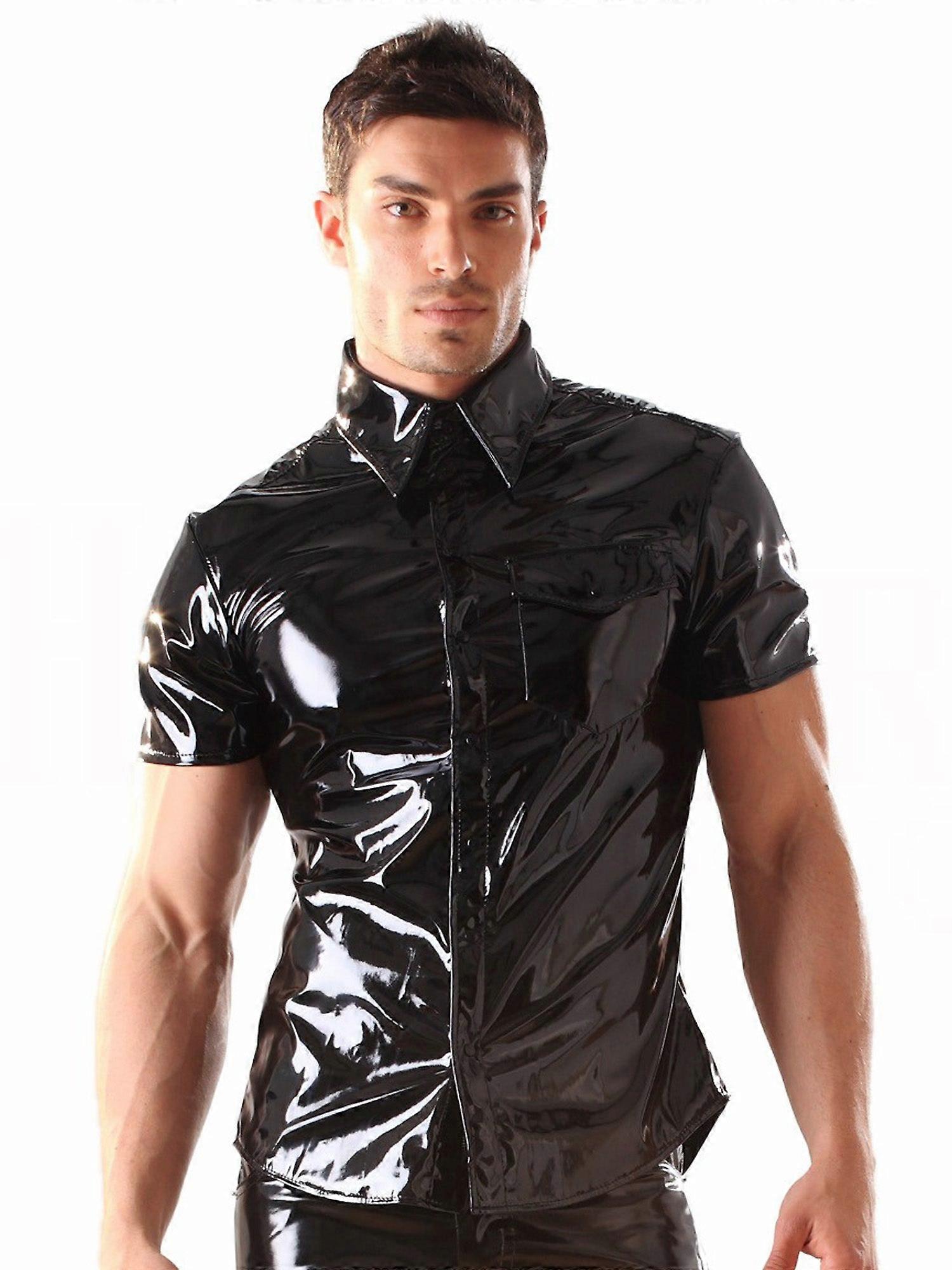 Pvc Mens Classic Short Sleeve Shirt