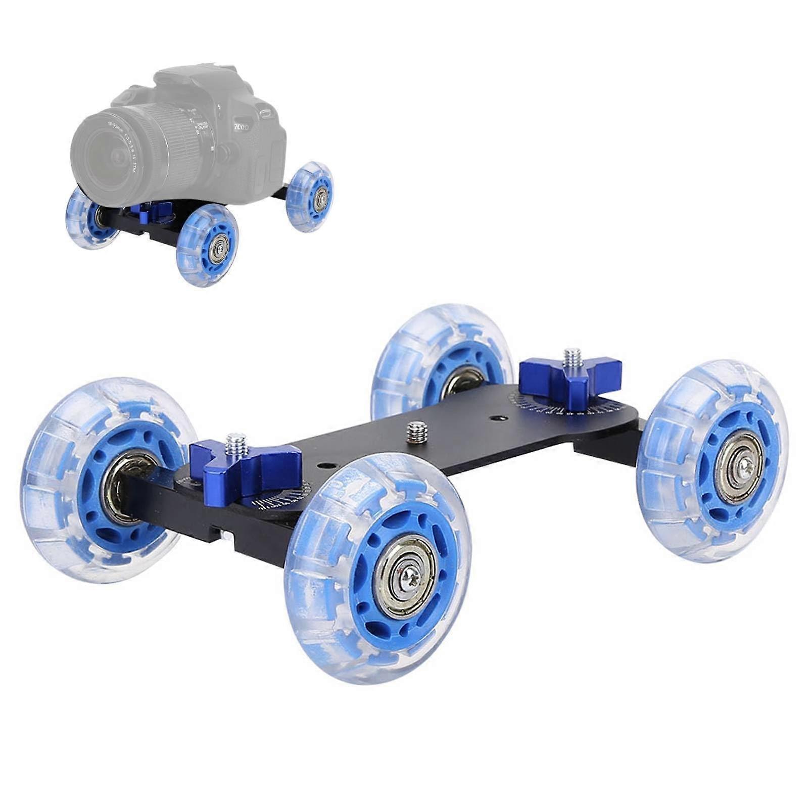 Aluminium Camera Dolly Slider 10KG Load with Silicone Wheels for Smooth Silent Video Shooting