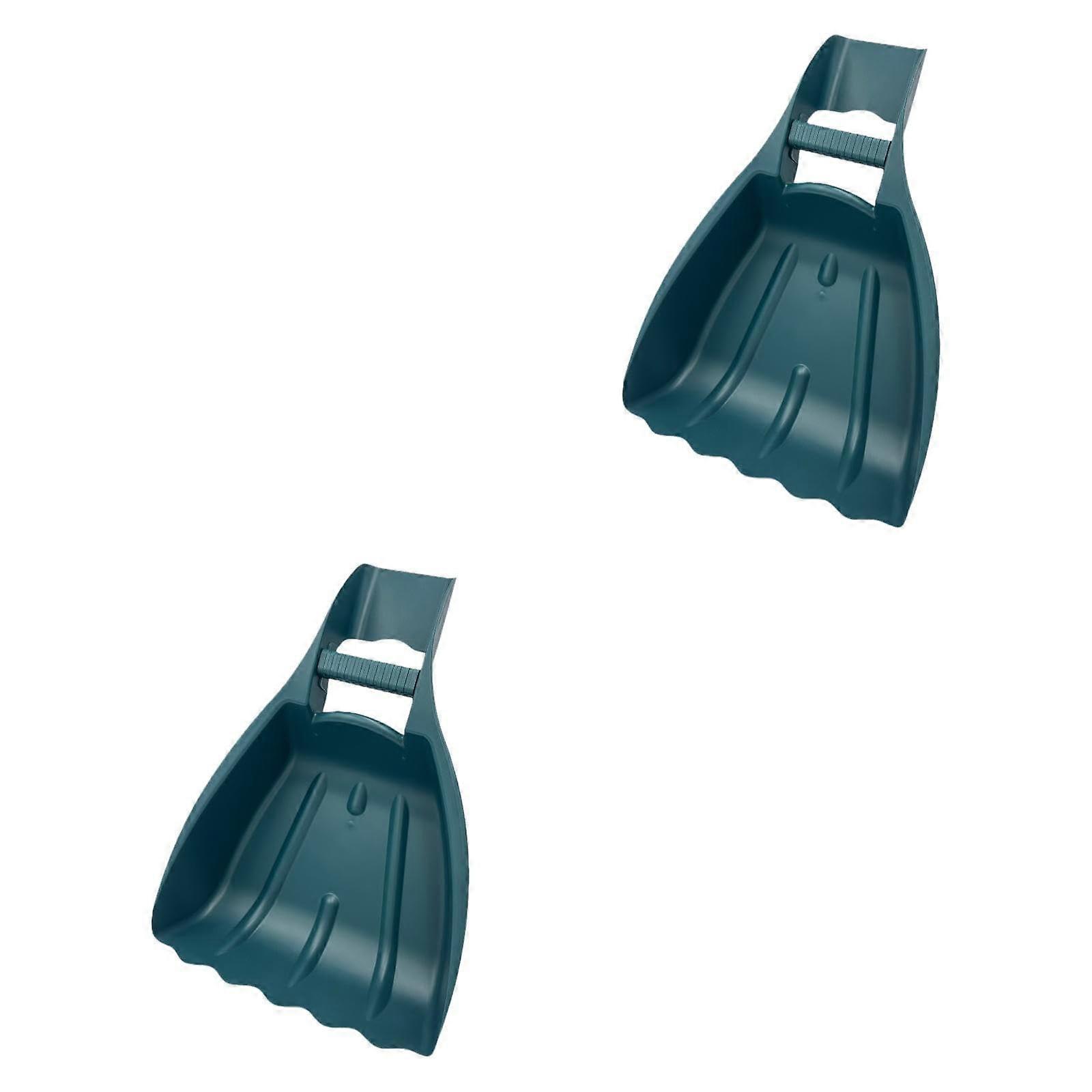 2Pack Leaf Scoops Hand Rakes for Yard Work, PP Material with Comfort Grip, Large Lawn Cleanup Tool