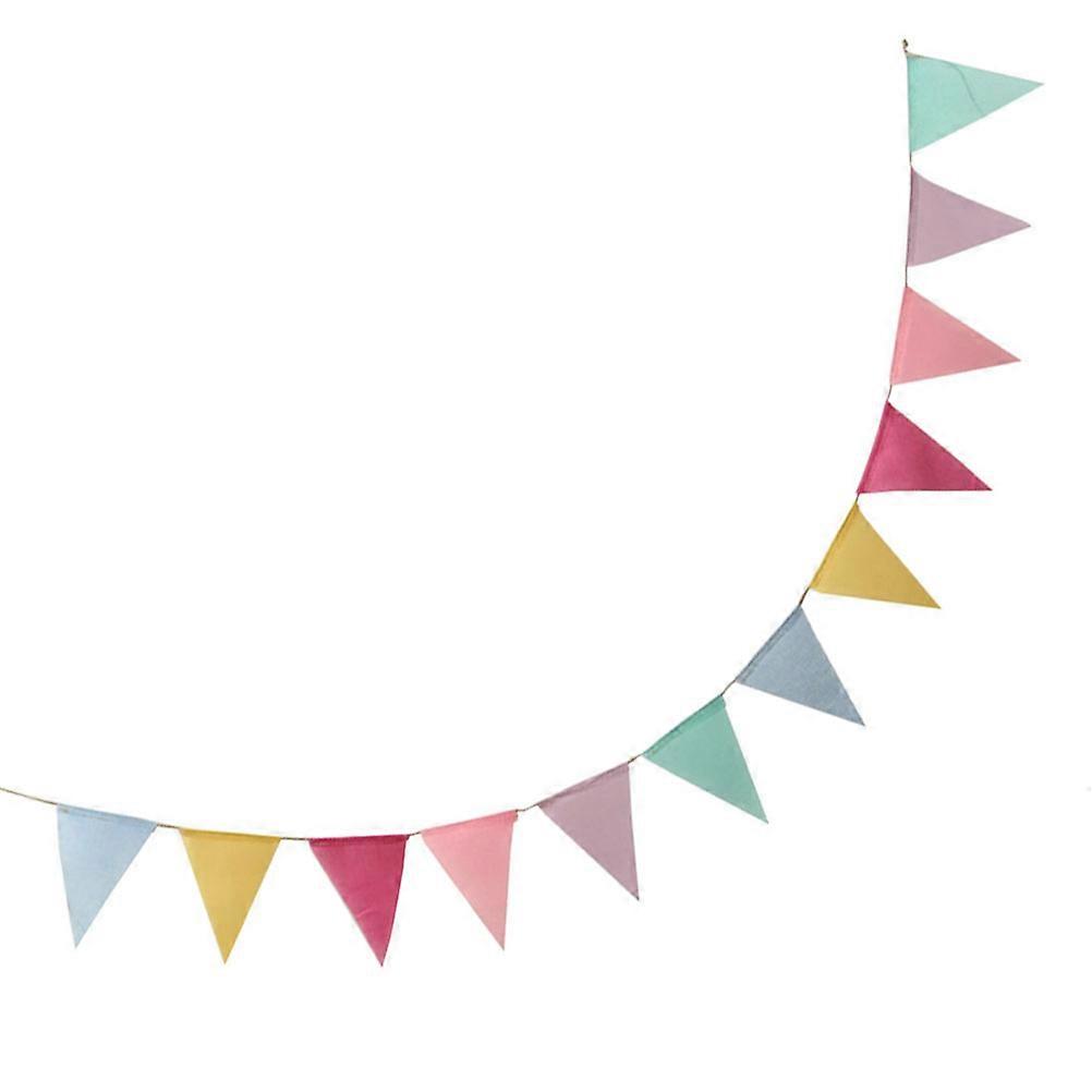 Pennant Banner for Party Decoration Featuring 12Pcs Burlap Triangle Flags