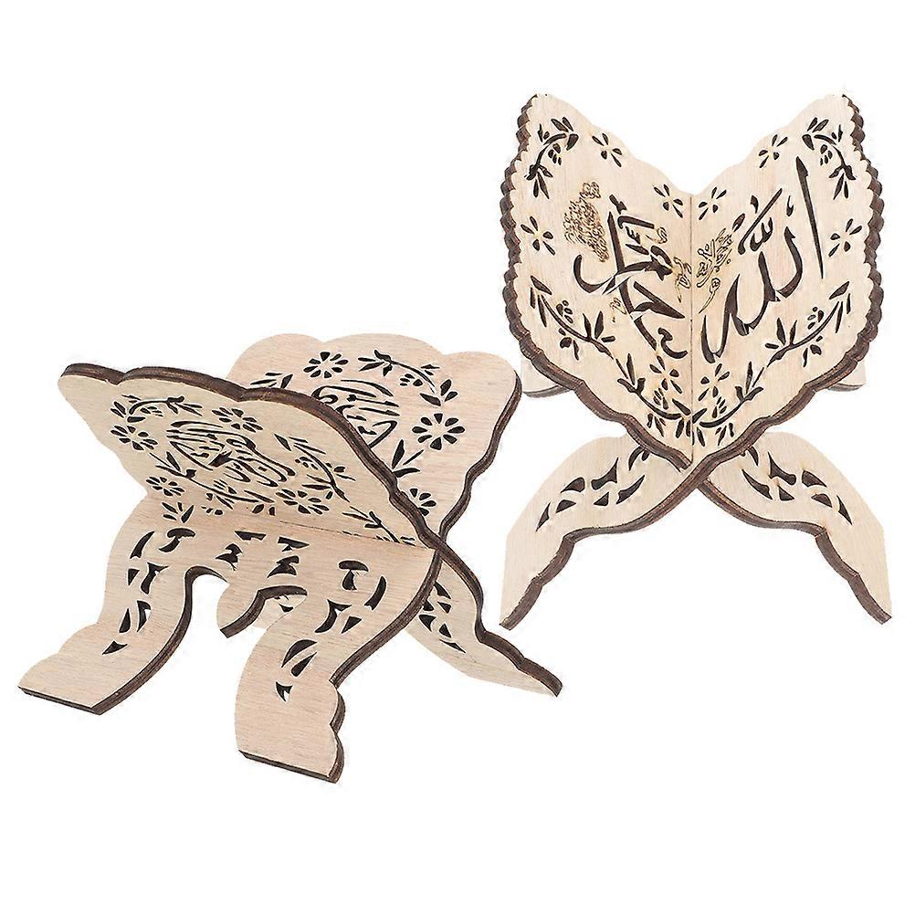 Book Stand Wood Multi-Functional Reading Holder for Desktop 4Pcs Set