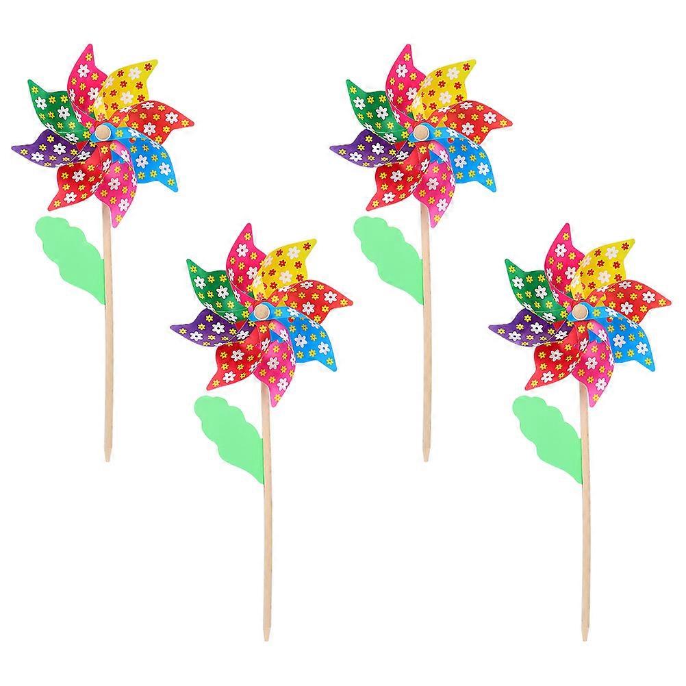 Garden Decor Windmill Rotated Windmill for Kids Playing 4Pcs