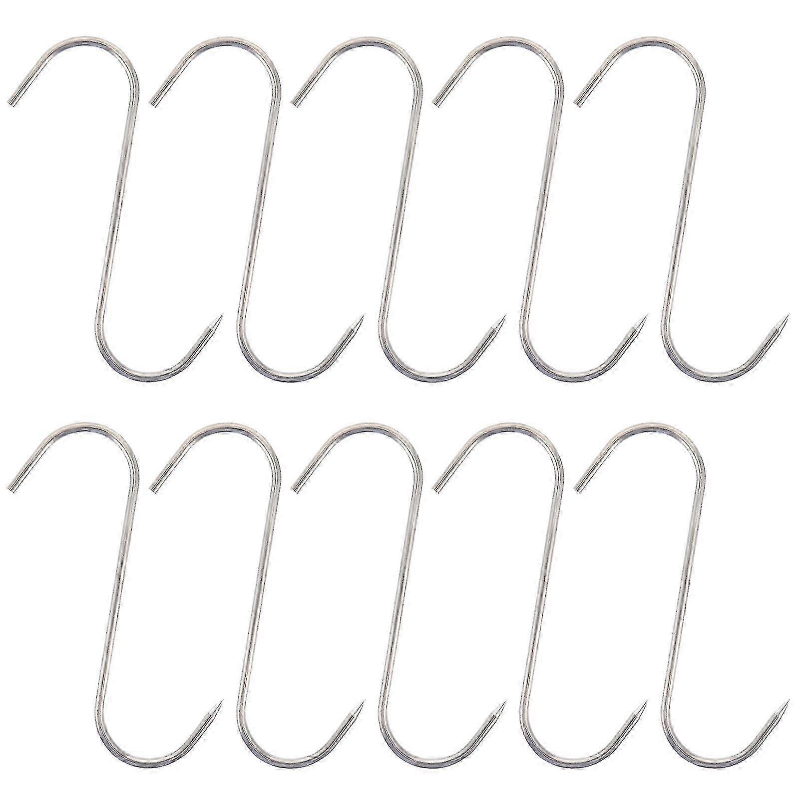 10pcs Meat Processing Butcher Hook Hooks For Bacon Meat Hams Processing 26-27s