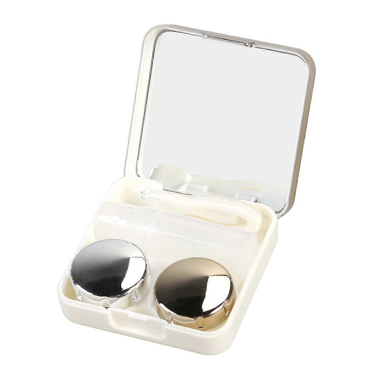 Lens Case for Storage Purpose with 3Pcs Mini Gold Container Holders