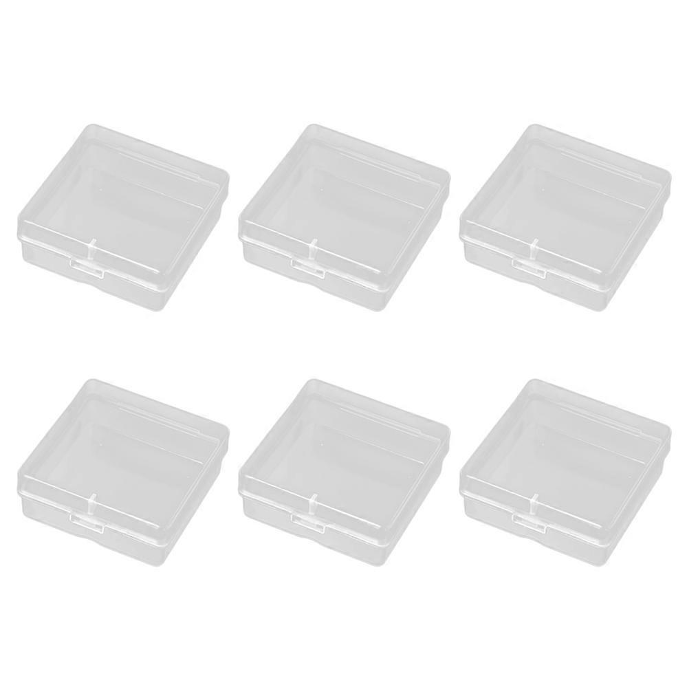 Small Storage Box Organizer Transparent PP Plastic Separating Items Kids Room 6Pcs