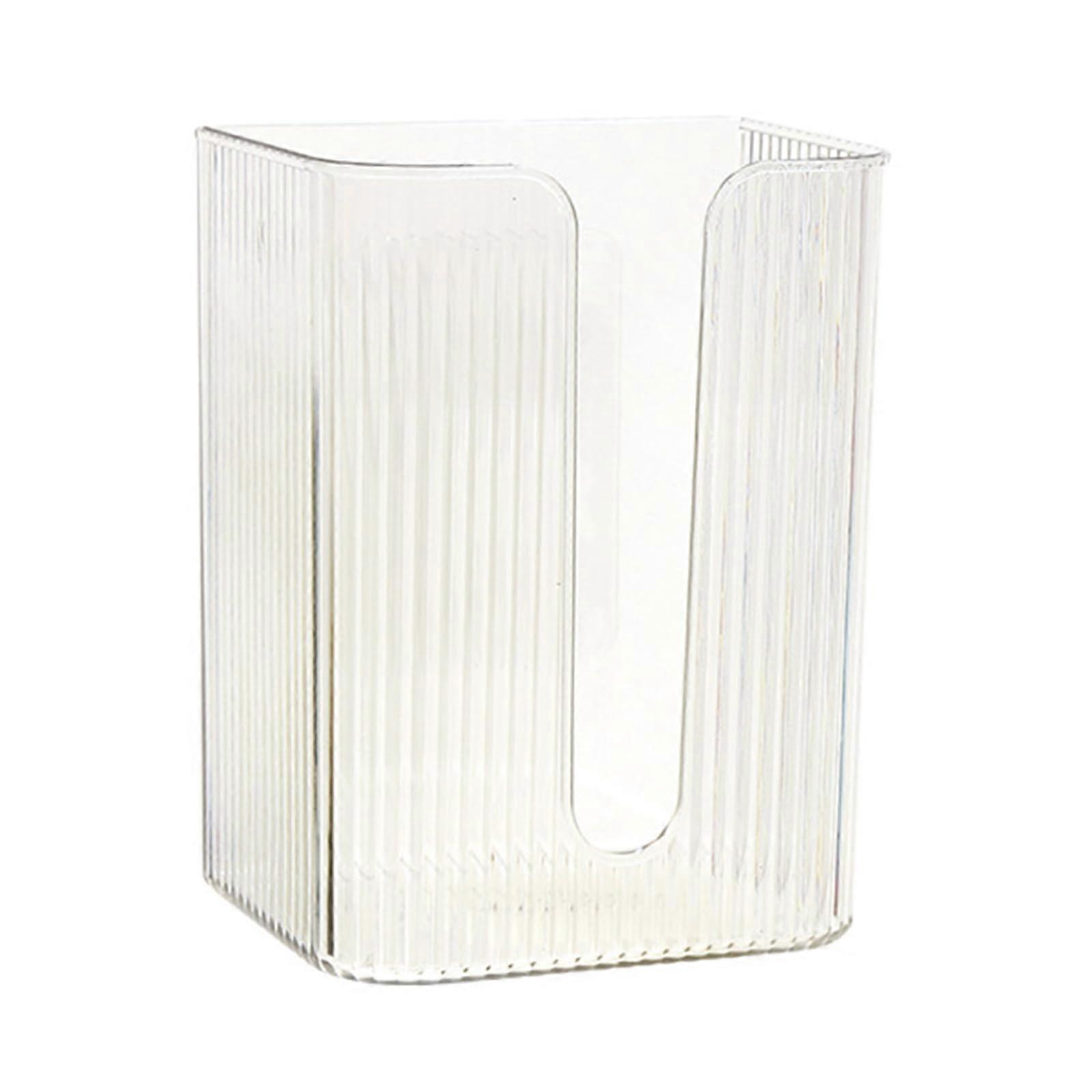 Wall Mounted Tissue Holder Bathroom Paper Towel Dispenser Transparent Space Saving Design