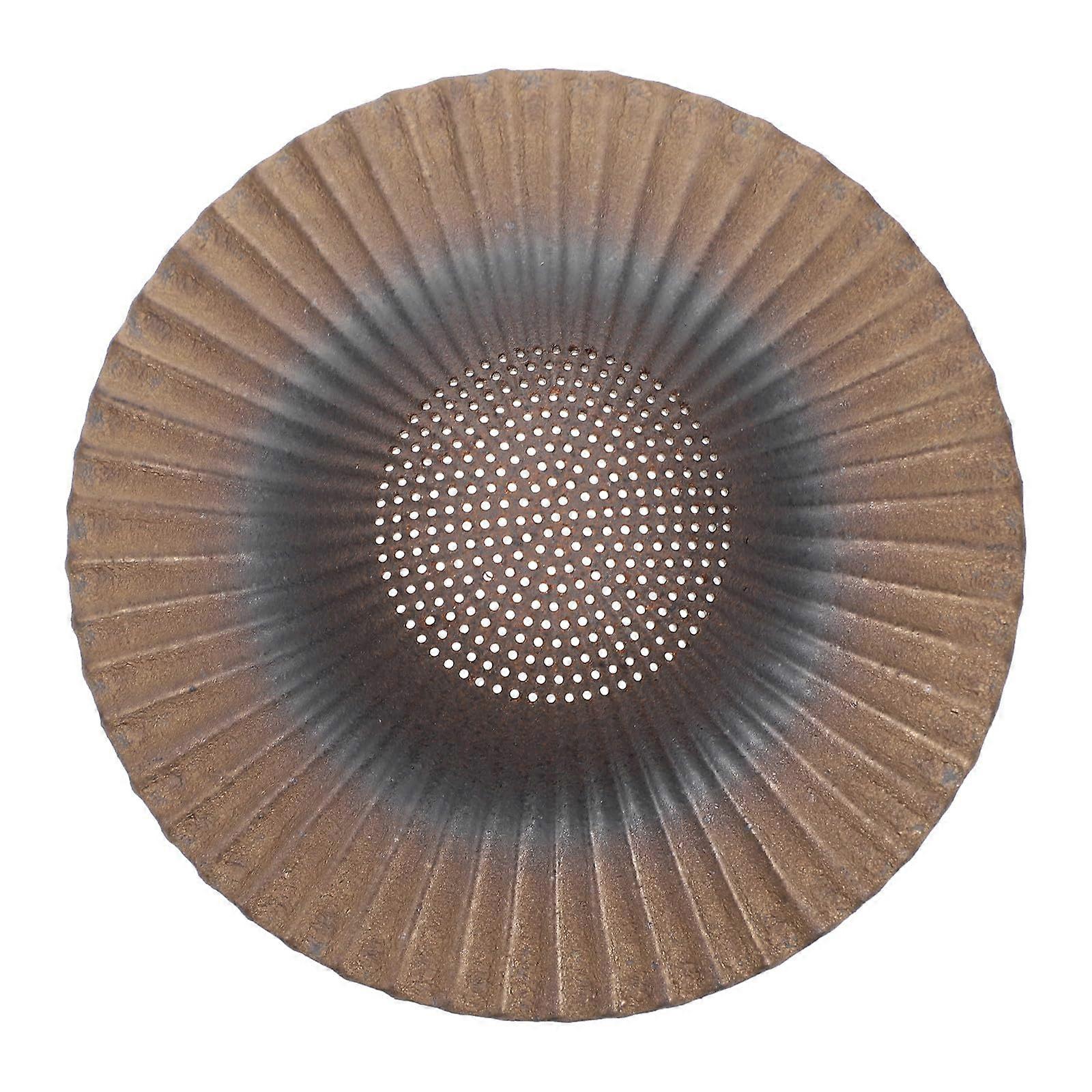 Ceramic Tea Strainer Retro Brown Pottery Filter for Loose Leaf Tea with Smooth Filtration