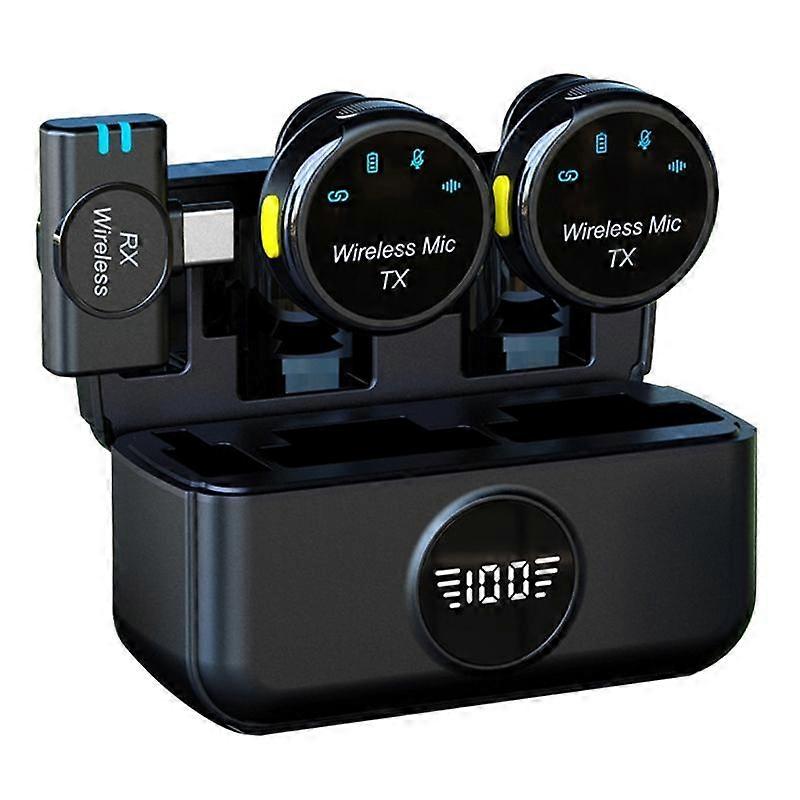 2 in 1 Mini Magnetic Clip Wireless Mic Type-C Plug