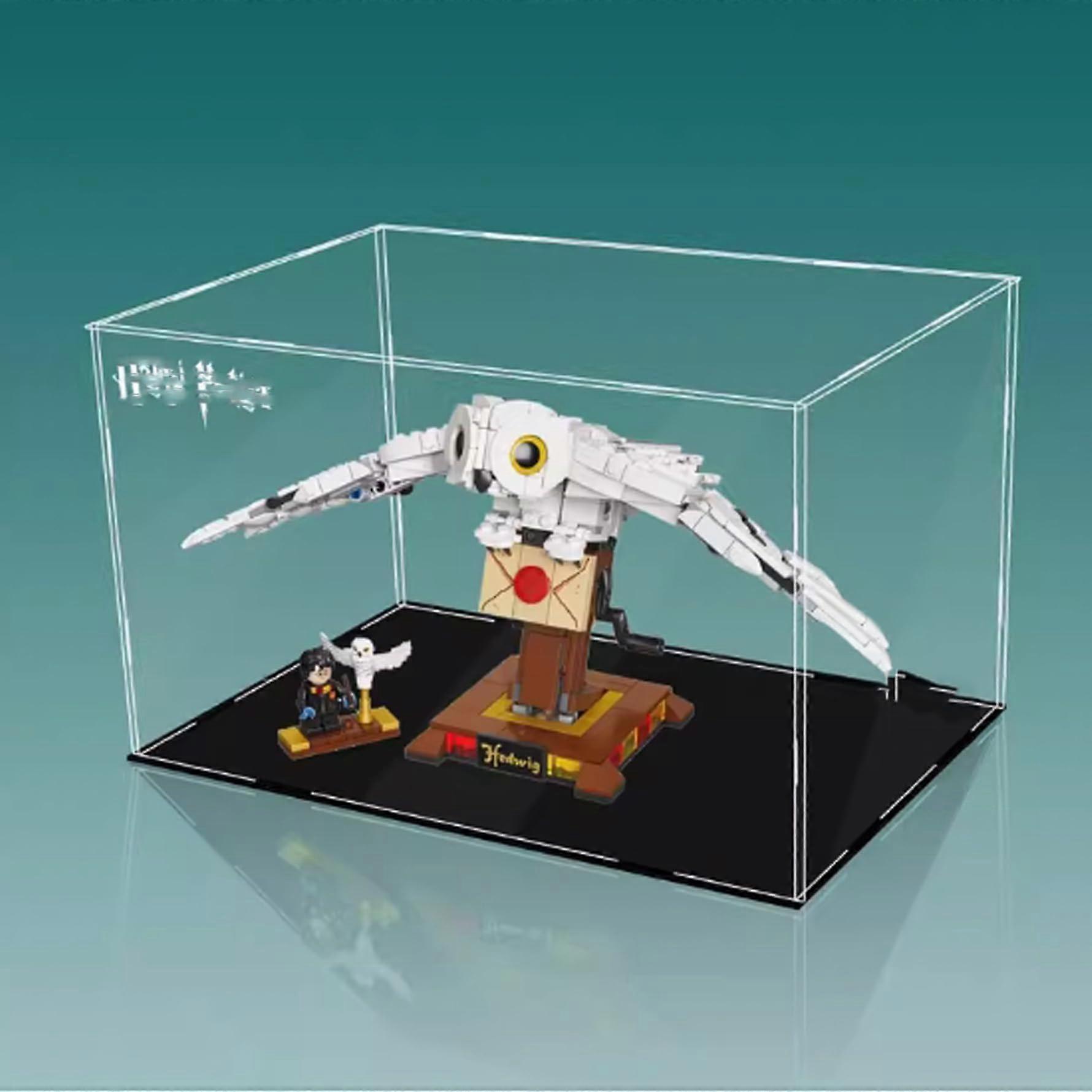 Hedwig Display Case Dustproof Waterproof Clear Acrylic Box for  Harry Potter 75979 Models