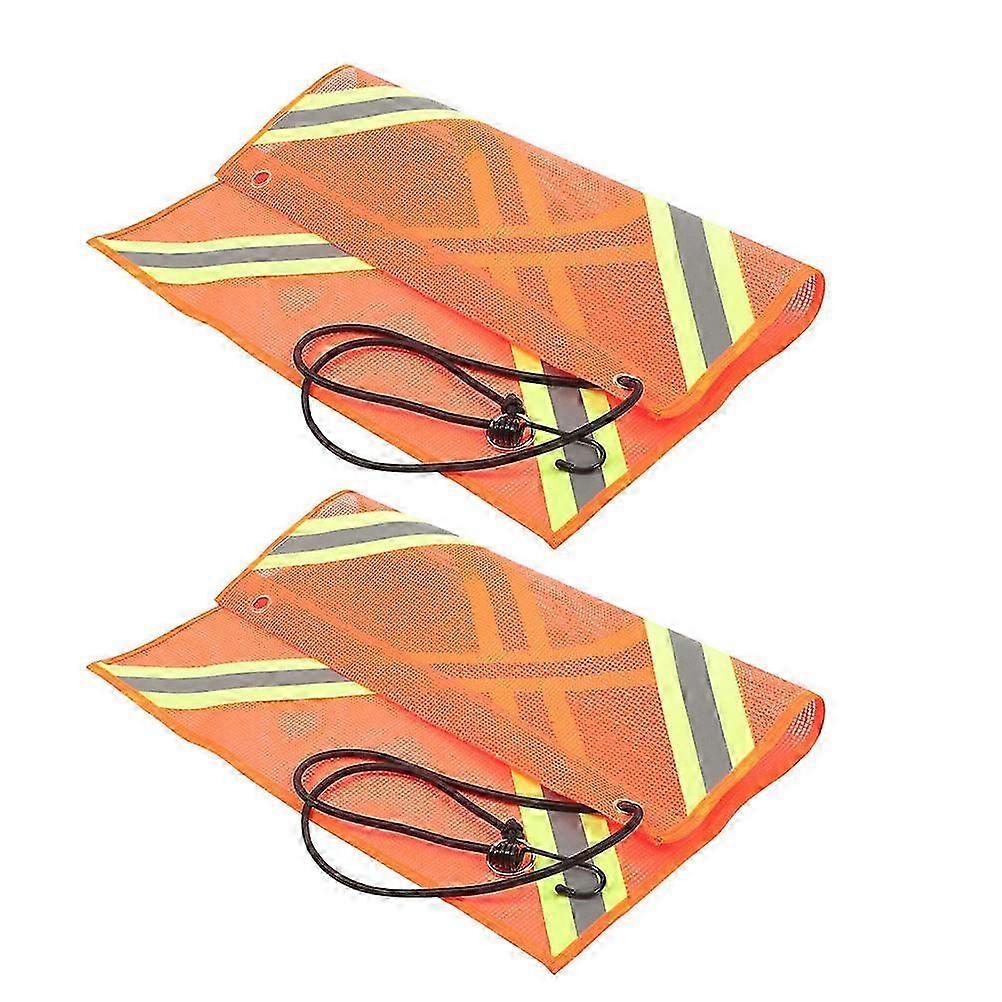 Warning Flag Mesh Reflective Safety Flag for Car 2Pcs Enhanced Visibility