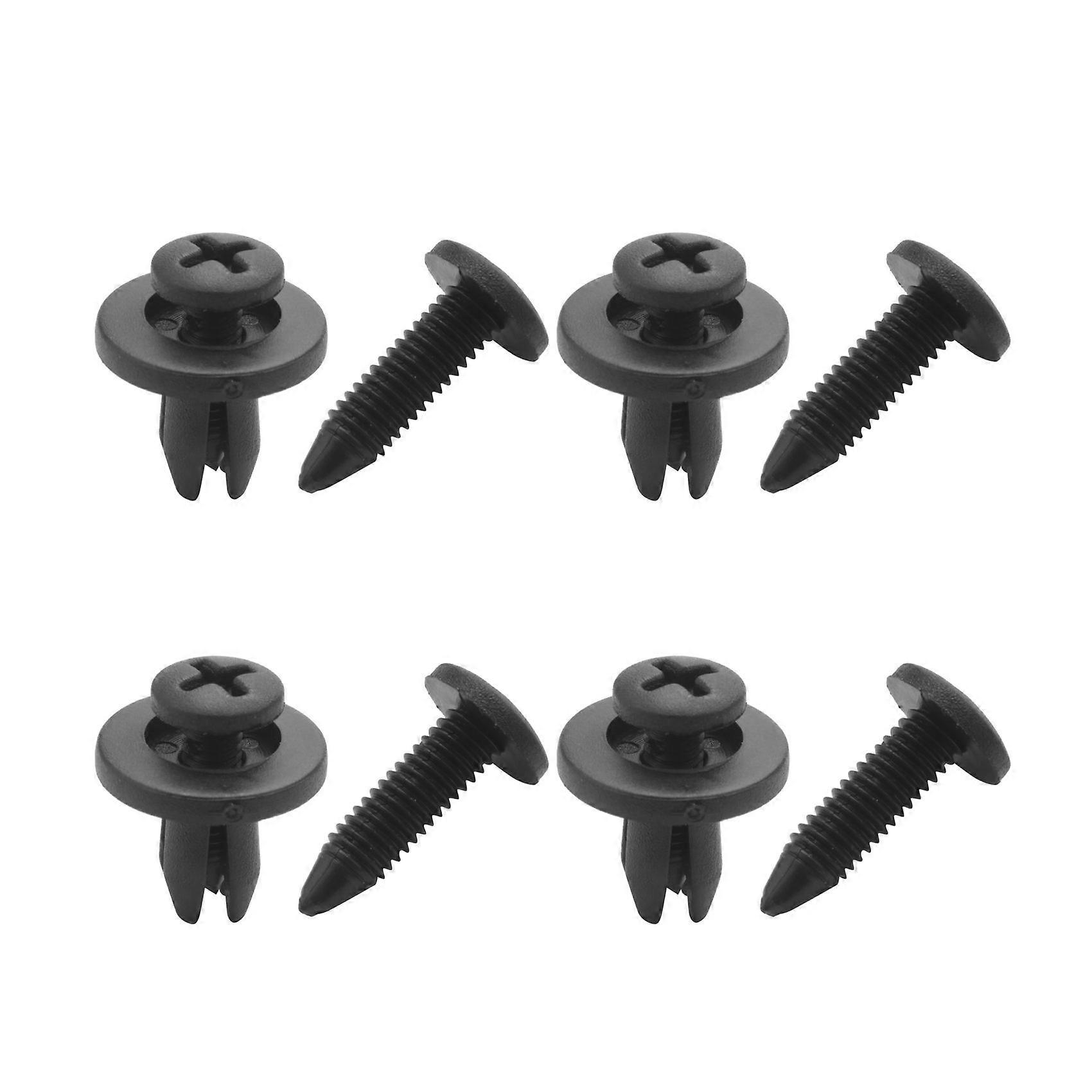 200Pcs 6mm Plastic Push Type Rivet Bumper Pin Clips