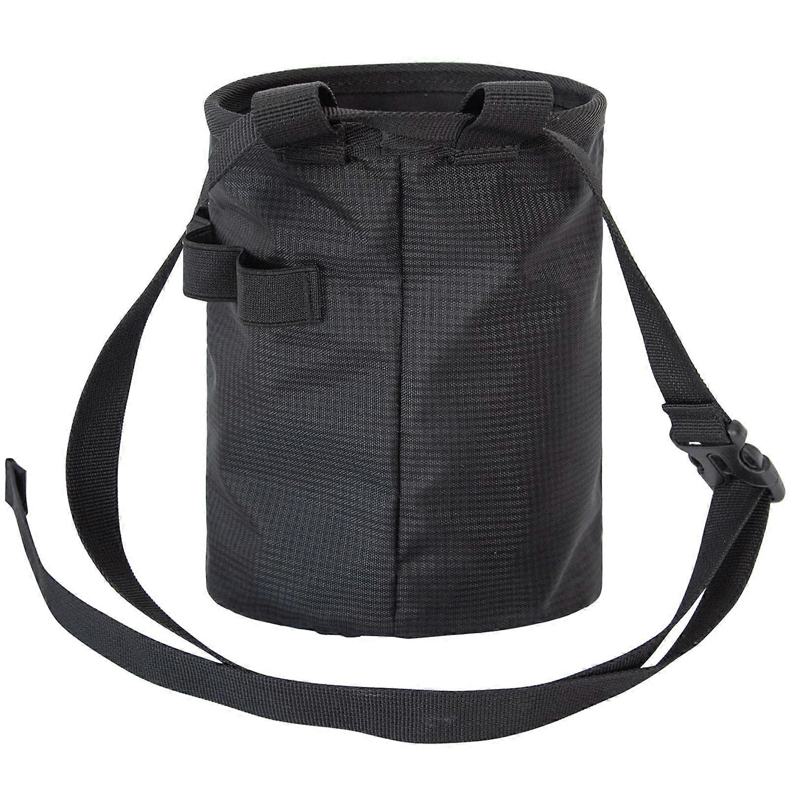 Climbing Chalk Bag with Waterproof Zipper Pockets, Adjustable Strap, Velvet Lined Interior
