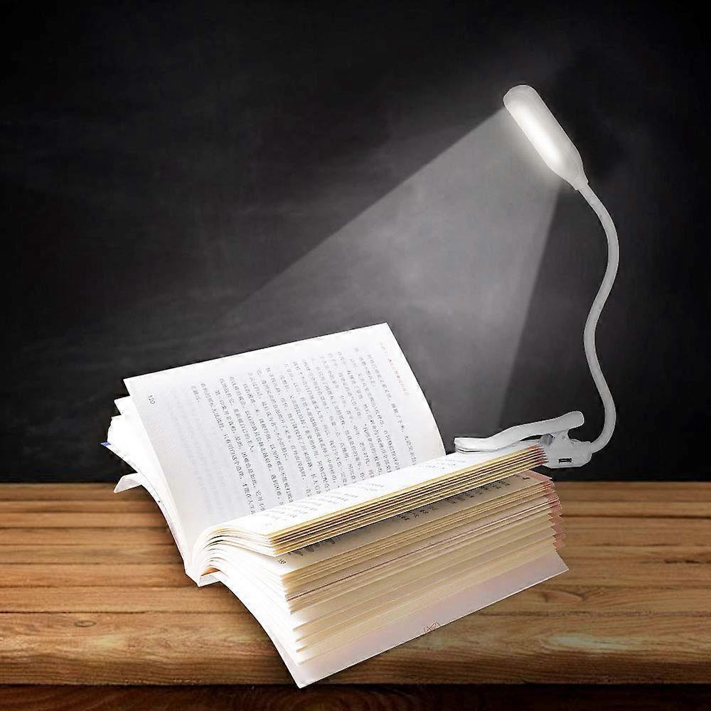 LED Reading Light Clip On Book Light USB Rechargeable 3Level Dimming Touch Control Gooseneck
