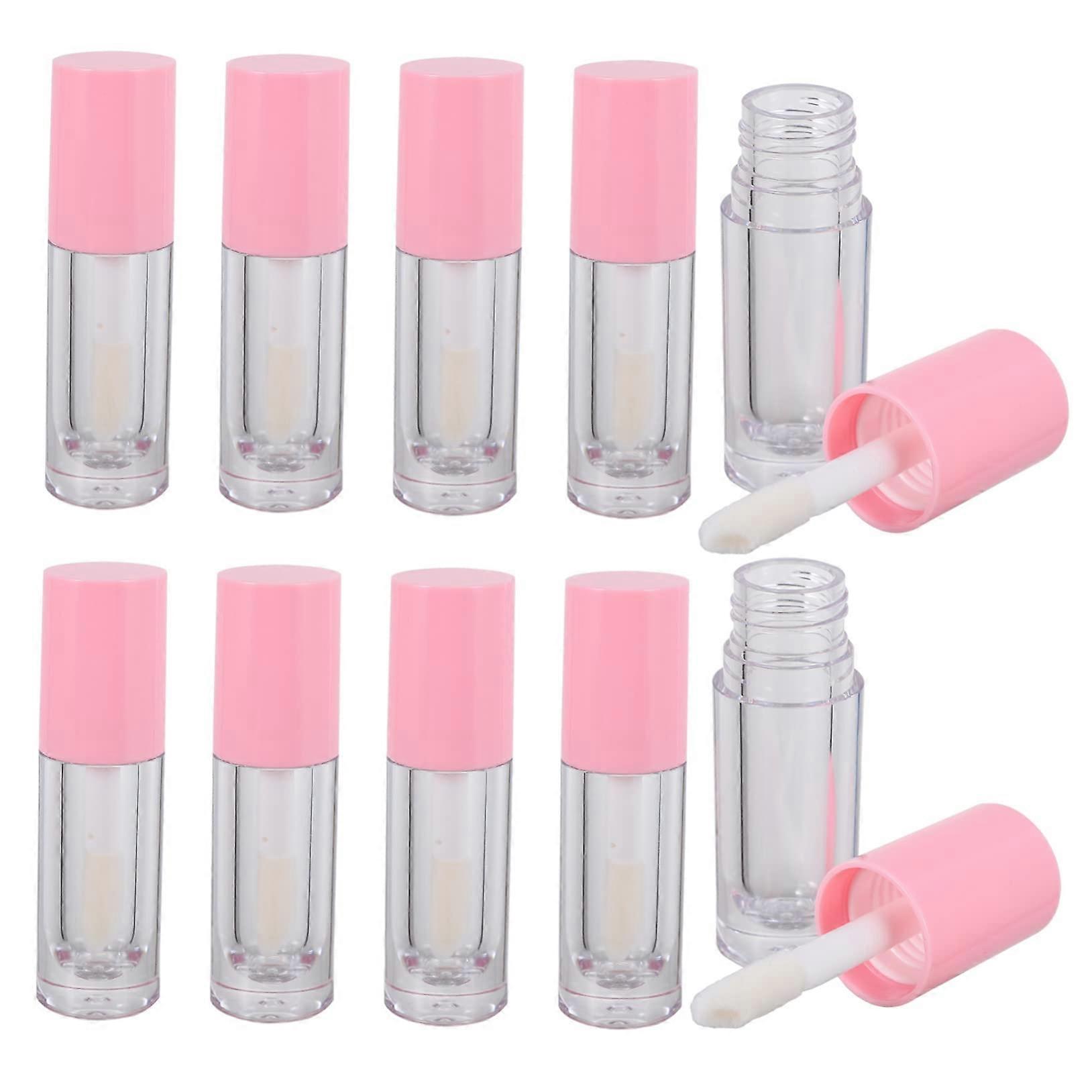10pcs Clear Refillable Lip Gloss Tubes with Brush, 6ml Travel Size Empty Containers for DIY