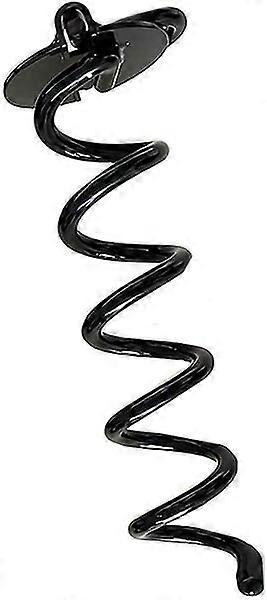 Ground anchor, solid steel spiral, 28cm black, trampoline tent fixing stake