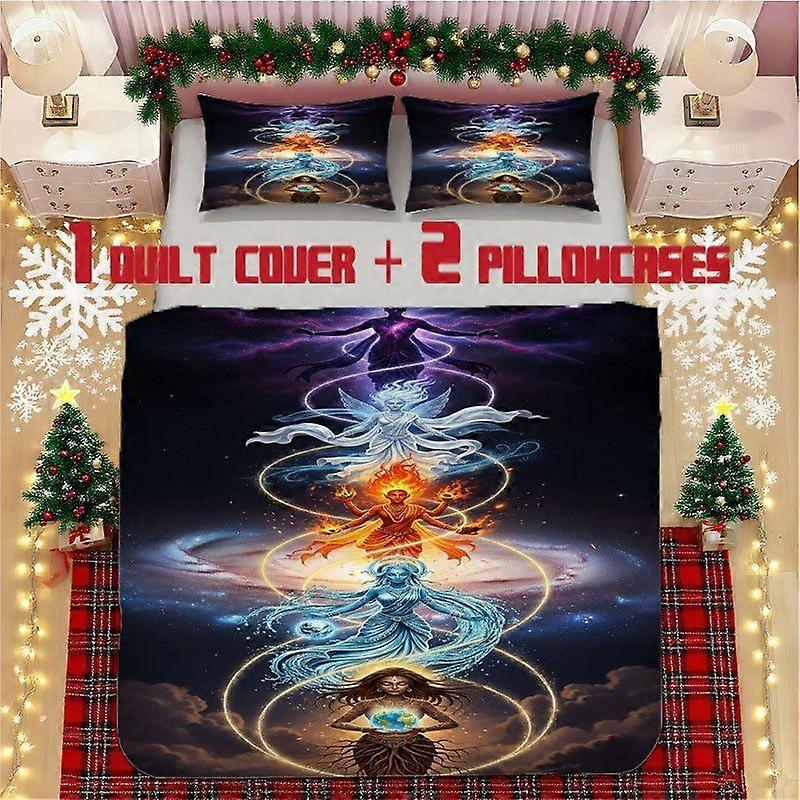 Cosmic Element Goddess Soft Printed Bedding Set Polyester Fabric Decorative & Warm