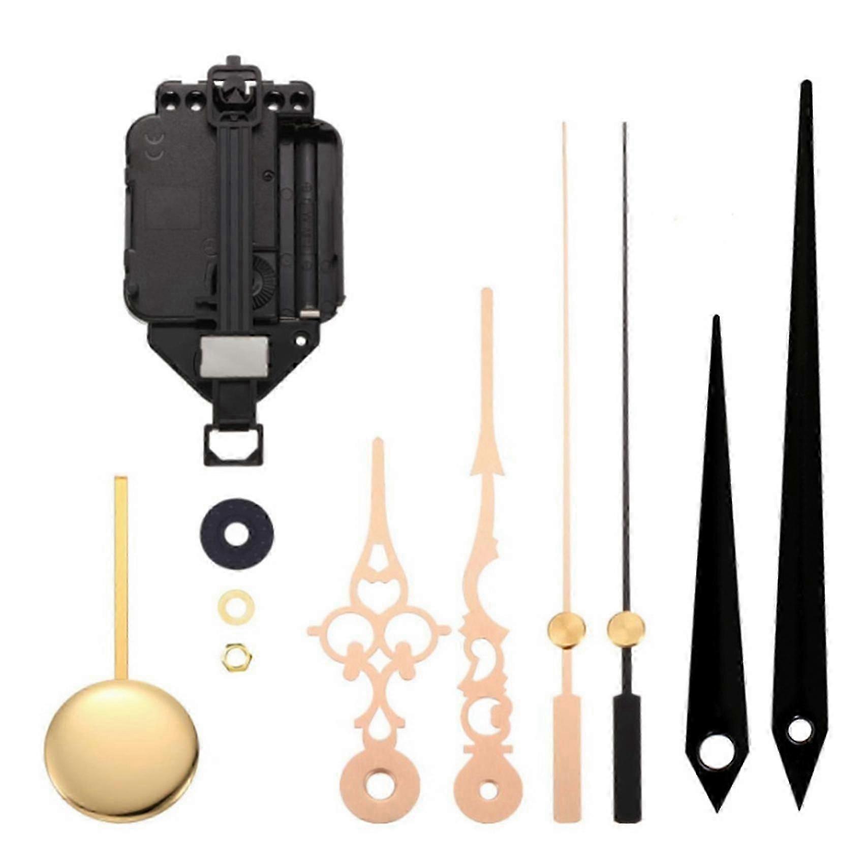 DIY Quartz Pendulum Clock Movement Mechanism Clock Kit with 2 Pairs Different Hands Wall Clock Repa