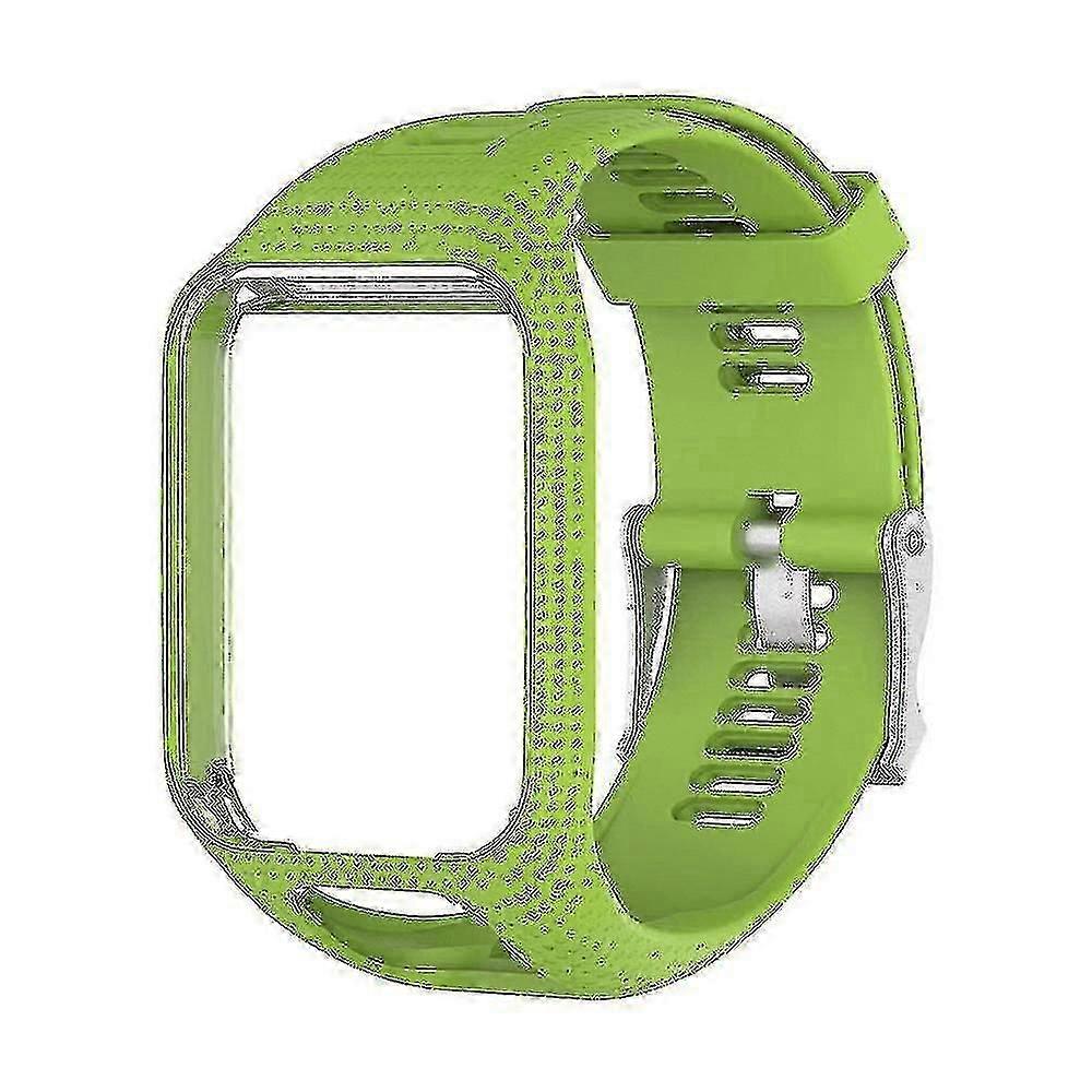 Replacement Watchband Silicone Strap For Tomtom 2 3 Series/runner 2 3 (green)