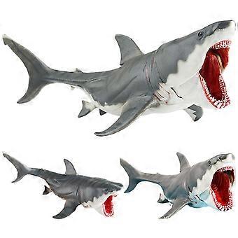 Shark Toy with Movable Mouth Action, Realistic Shark Figurine for Kids Educational Ocean Play