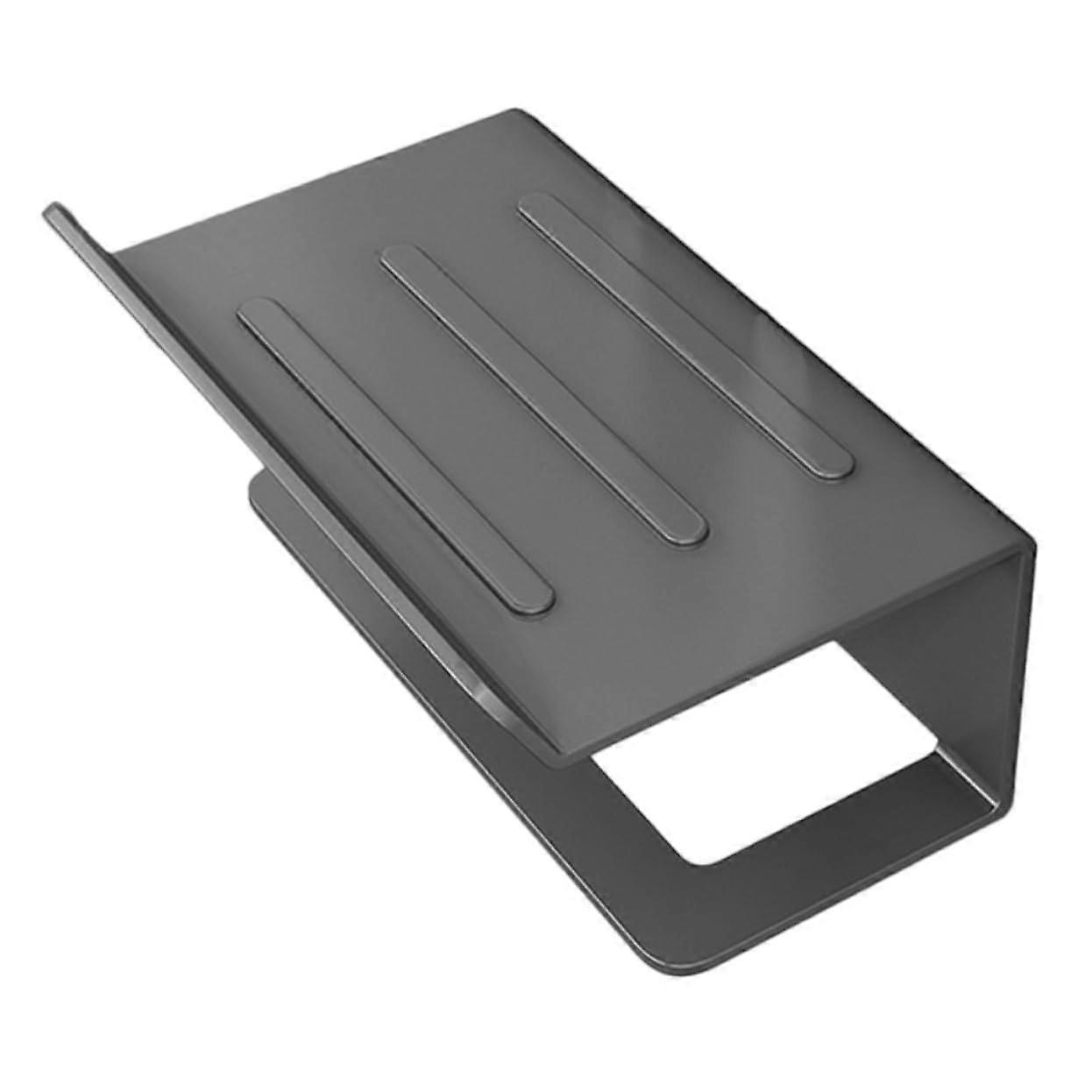 Toilet Paper Holder with Shelf for Bathroom Storage, Wall Mounted Tissue Organizer, Easy Loading