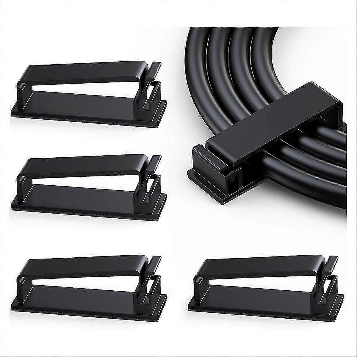 100Pcs Cable Management Self-Adhesive Cable Clips Cable Holder