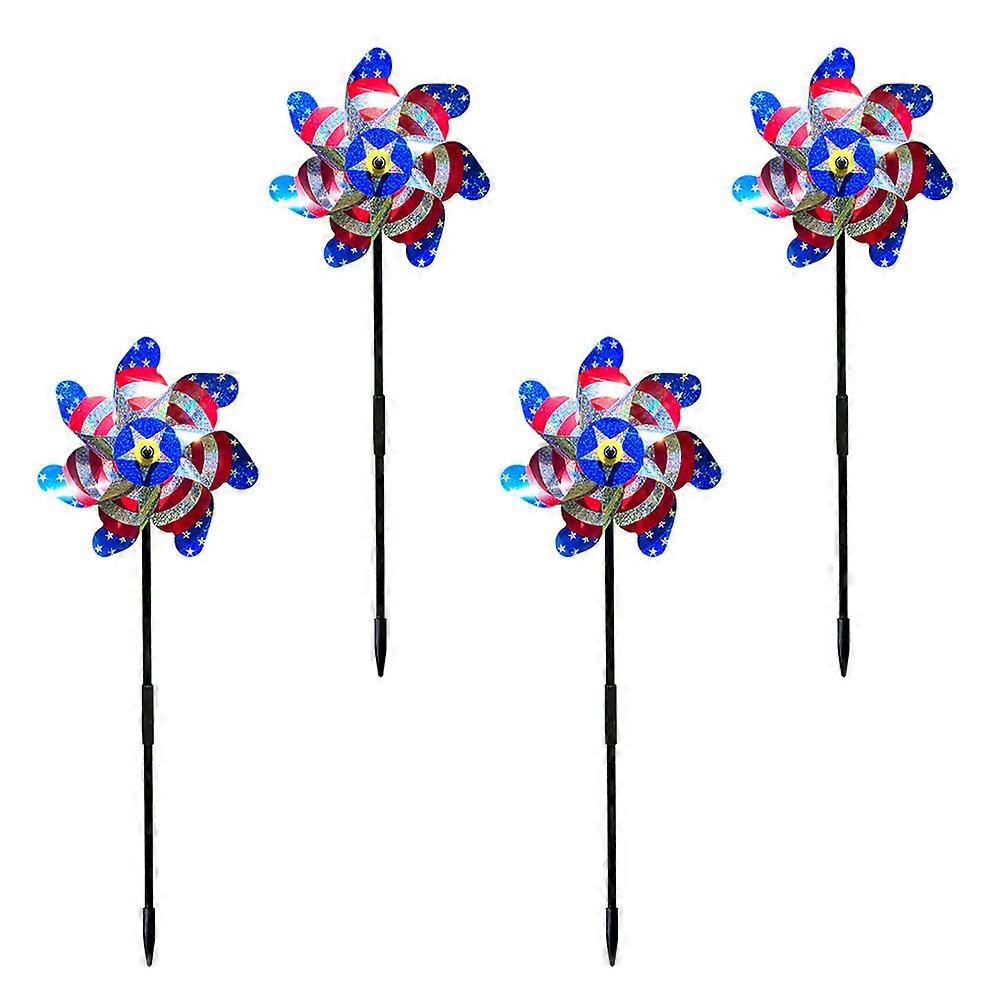 Garden Bird Windmill for Outdoor 4Pcs Reflective Assorted Color