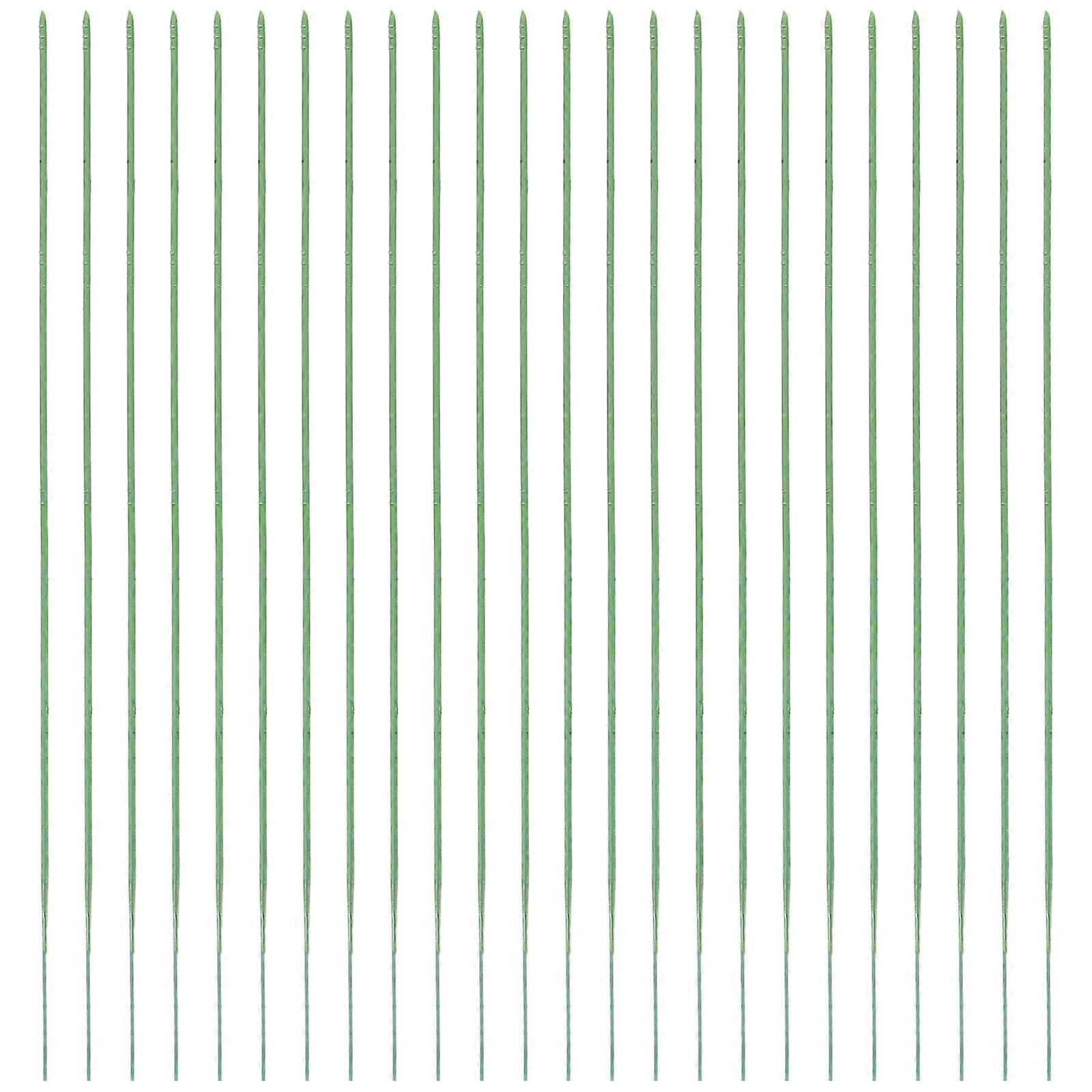 Green Plastic Floral Stem for Artificial Flowers DIY Craft 50Pcs Set