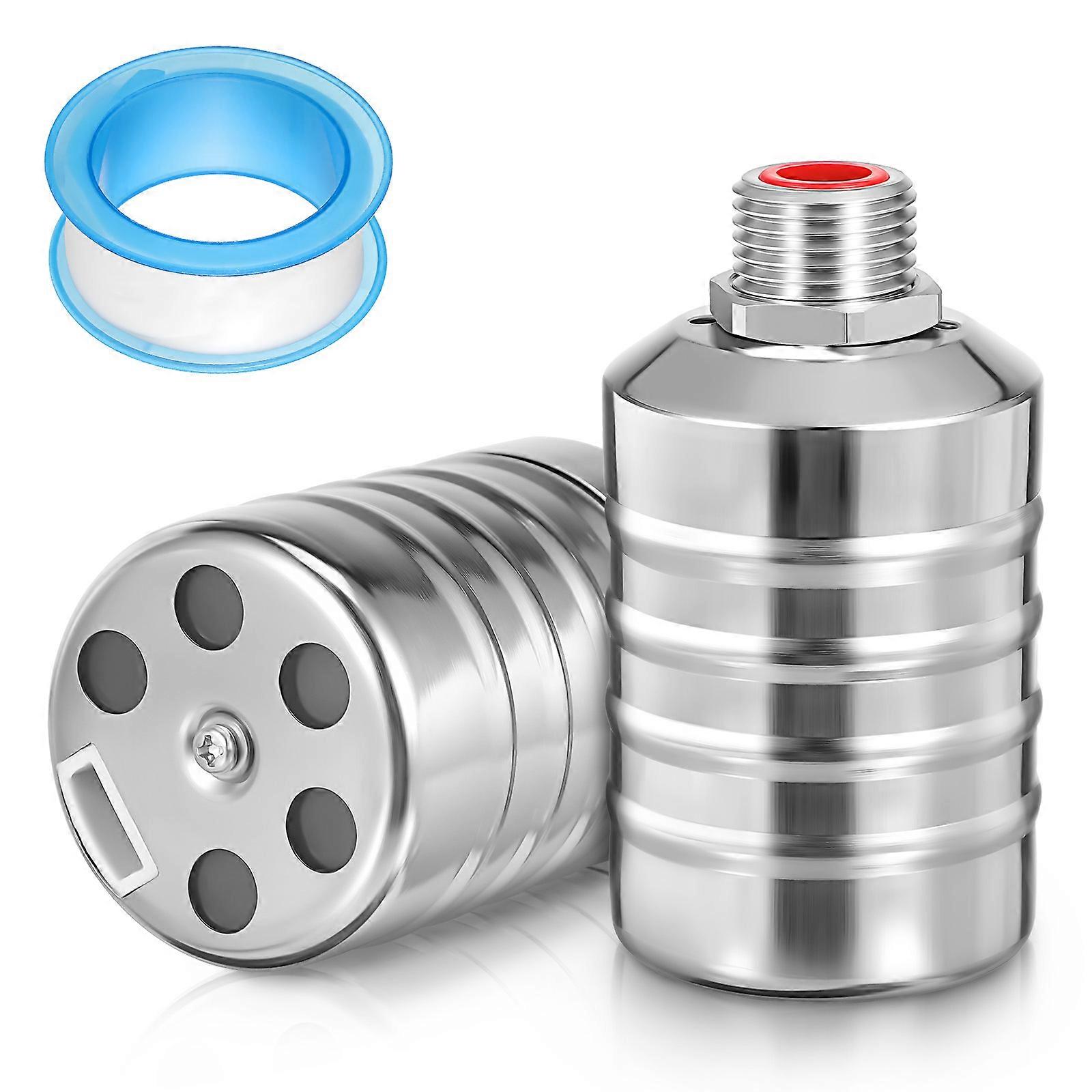 Floating Valve Stainless Steel Float Valve Automatic Shut Off 2Pcs for Home Use