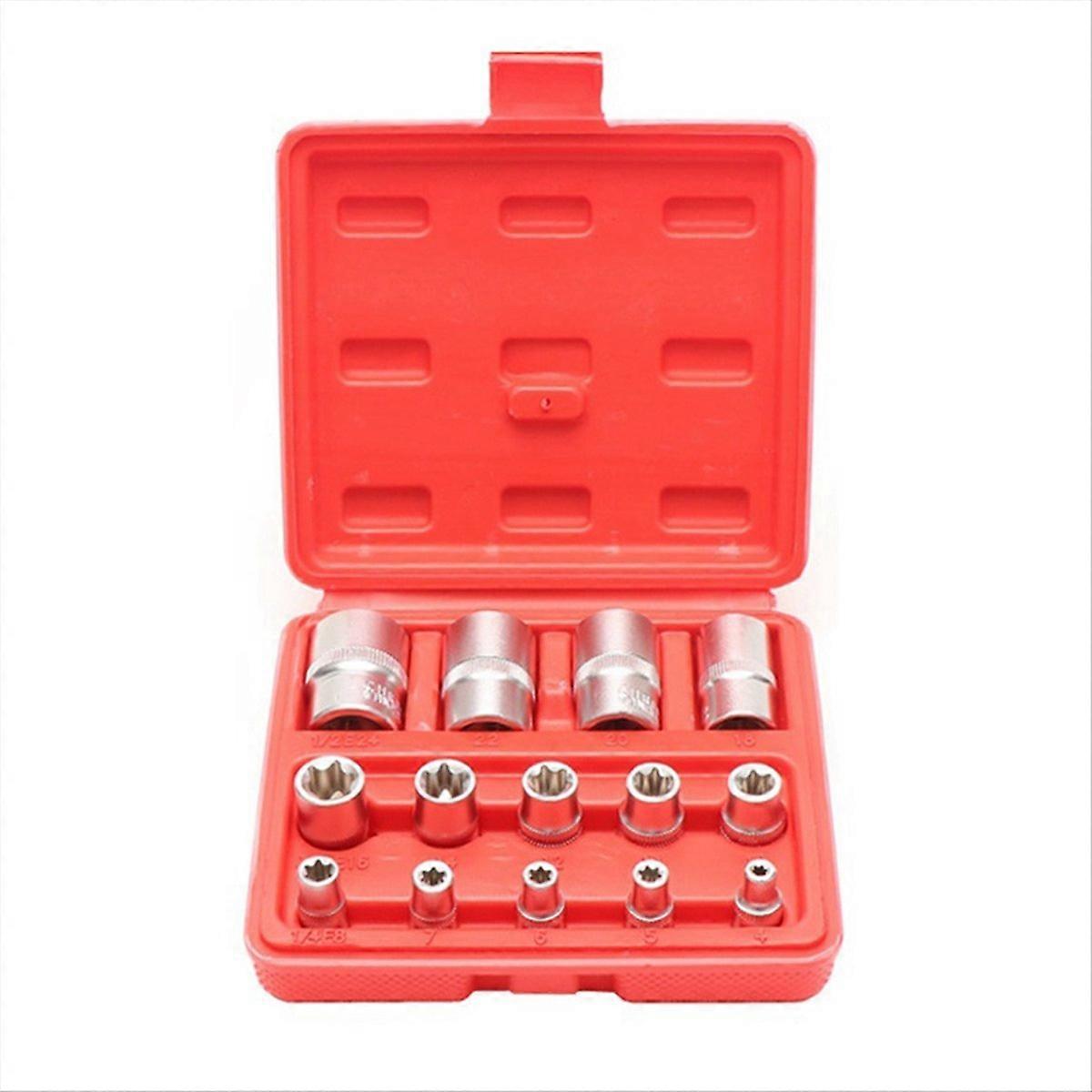 14Pcs E-Type Sleeve Combination /6-Angle Sleeve/Maintenance Tool