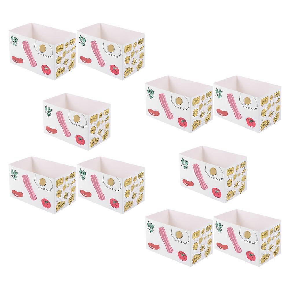 Decorative Breakfast Packaging Boxes for Sandwiches 10Pcs Paper Containers