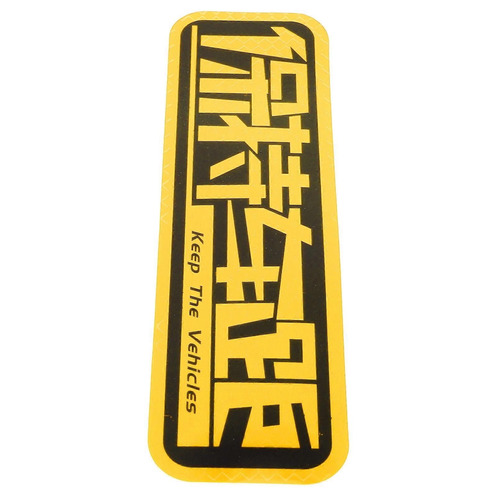 Reflective Car Sticker Warning Sign for Safe Driving Yellow