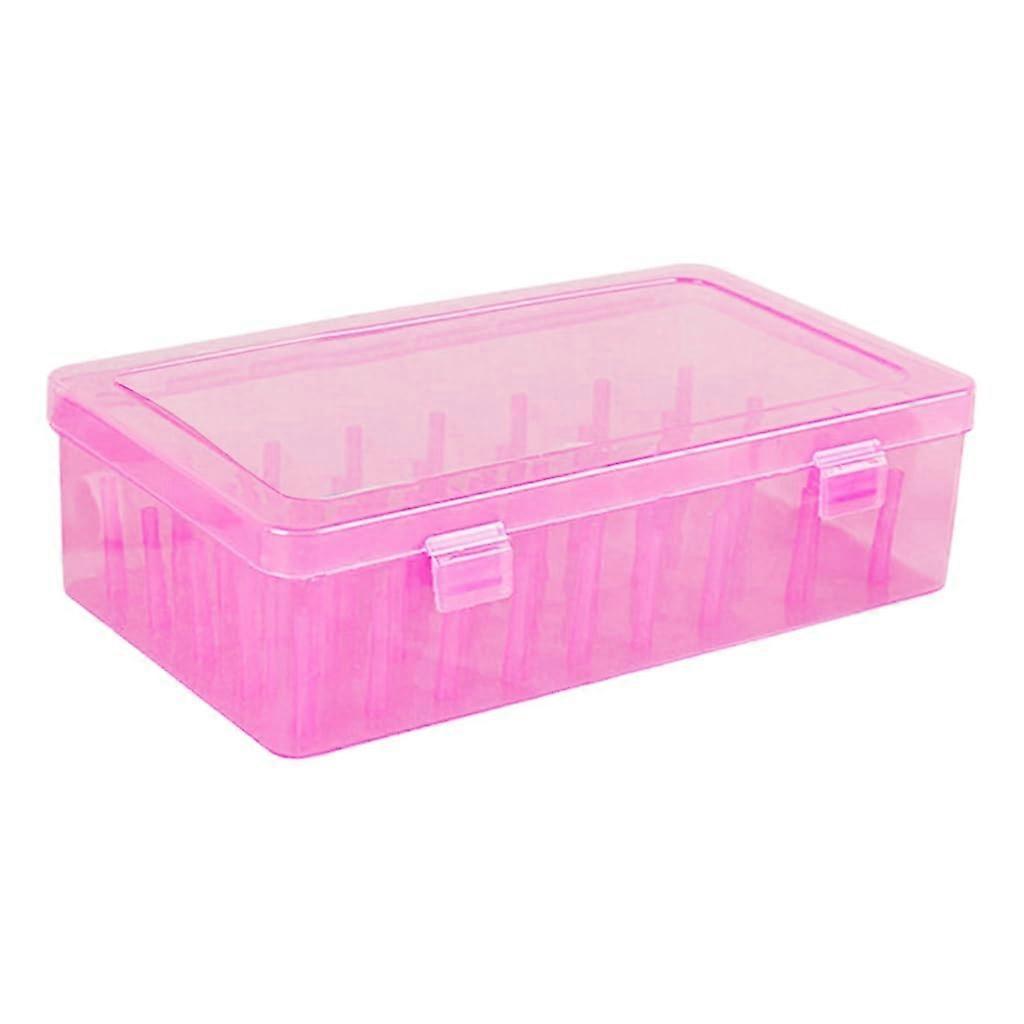 Clear 42 Spool Thread Organizer Box for Sewing, Lightweight Tangle Storage Case