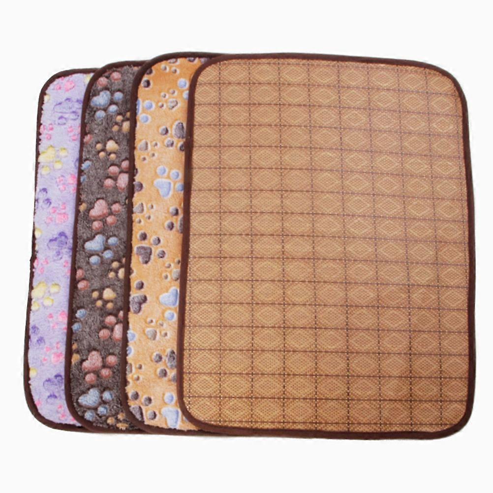 Pet Mat Bamboo Dog Double-Sided Mat for Summer Cooling