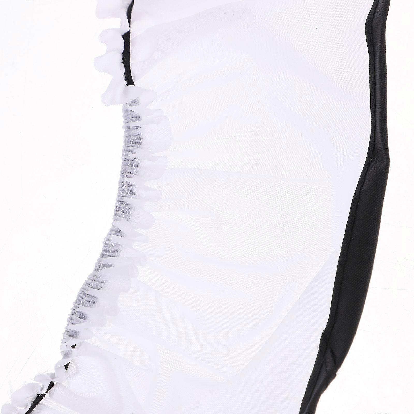 14 inch Foldable Ring Flash Diffuser Cover Speedlite Photography Video Light Softbox Diffuser for Fluorescent Flash Light (White)