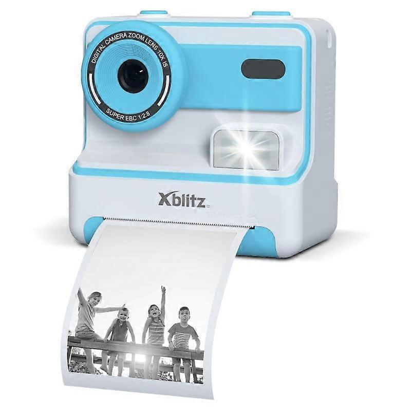 Flash Blue Instant Camera With Thermal Printer For Children