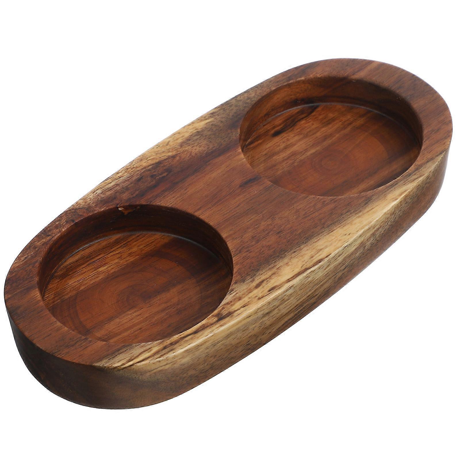 Wooden Pepper Tray Holder for Kitchen Storage 5Pcs Multi-Function Coasters