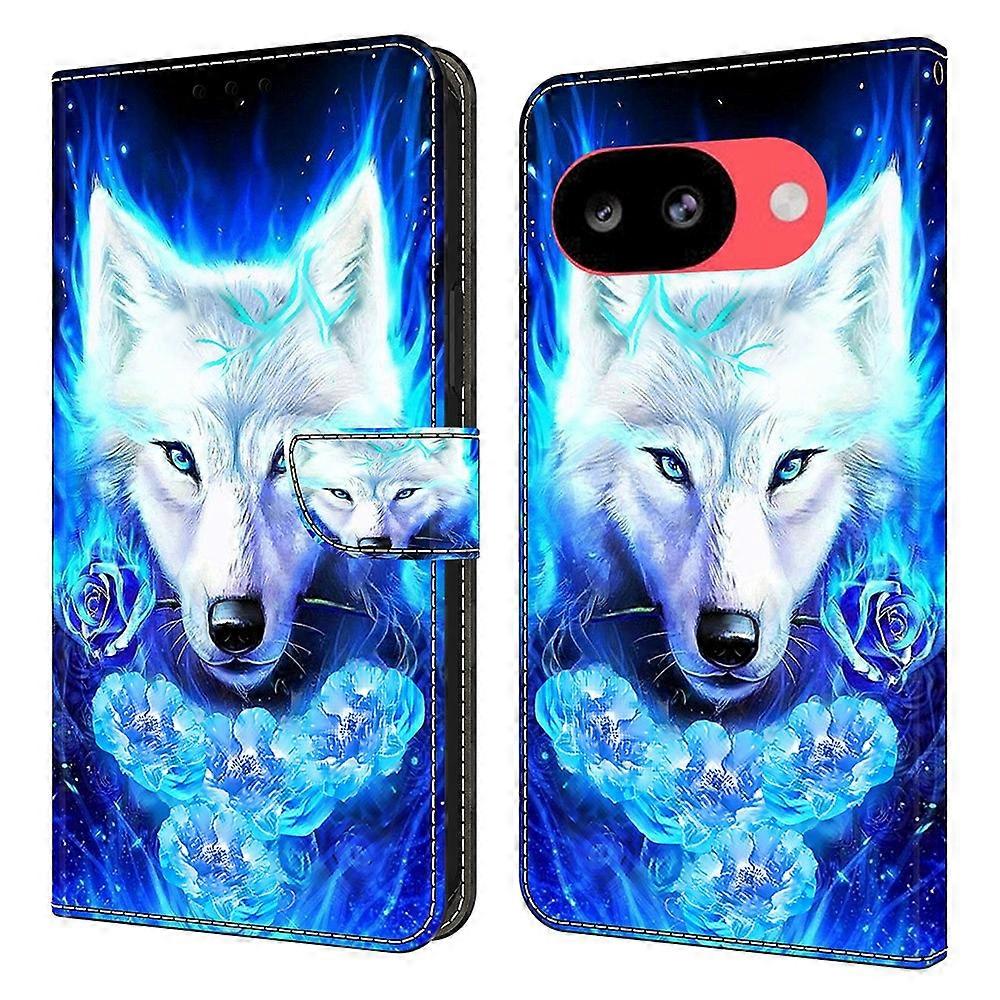 Leather Case Compatible For Google Pixel 10a Pattern Printing Stand Flip Phone Cover