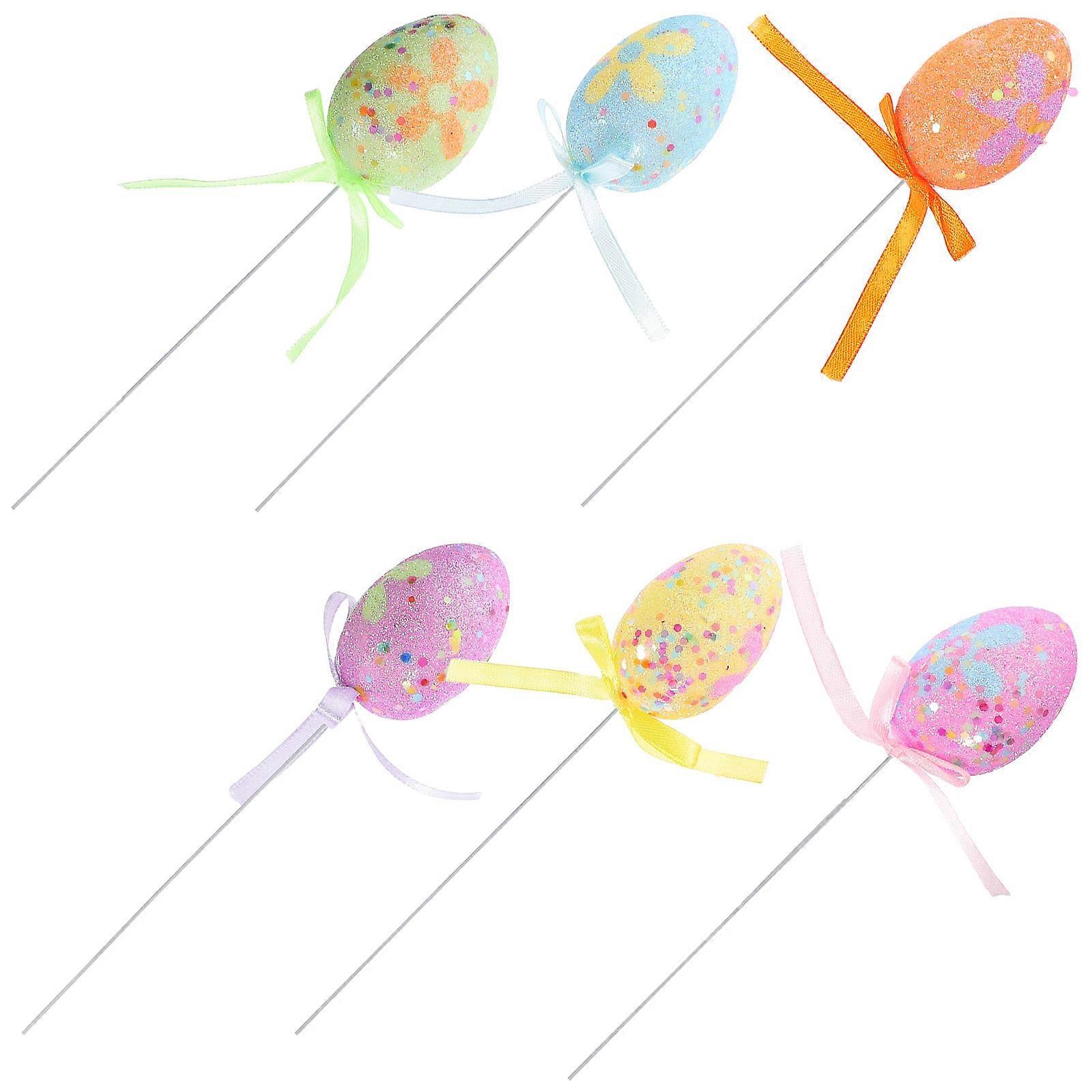 6pcs Easter Egg Twig Branches Easter Vase Arrangement Artificial Egg Branches
