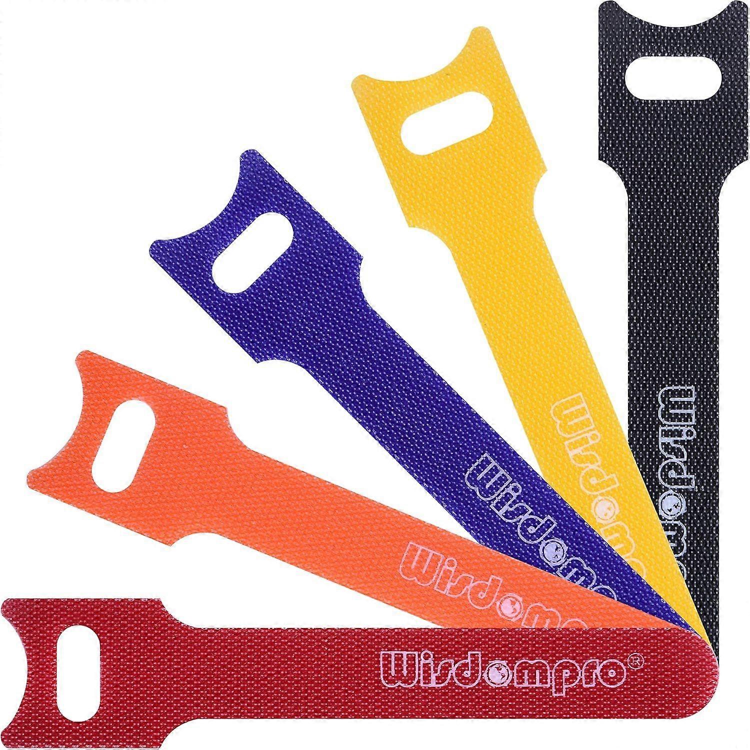 50 Pack Reusable Cable Ties, Adjustable Releasable Hook and Loop Cable Straps