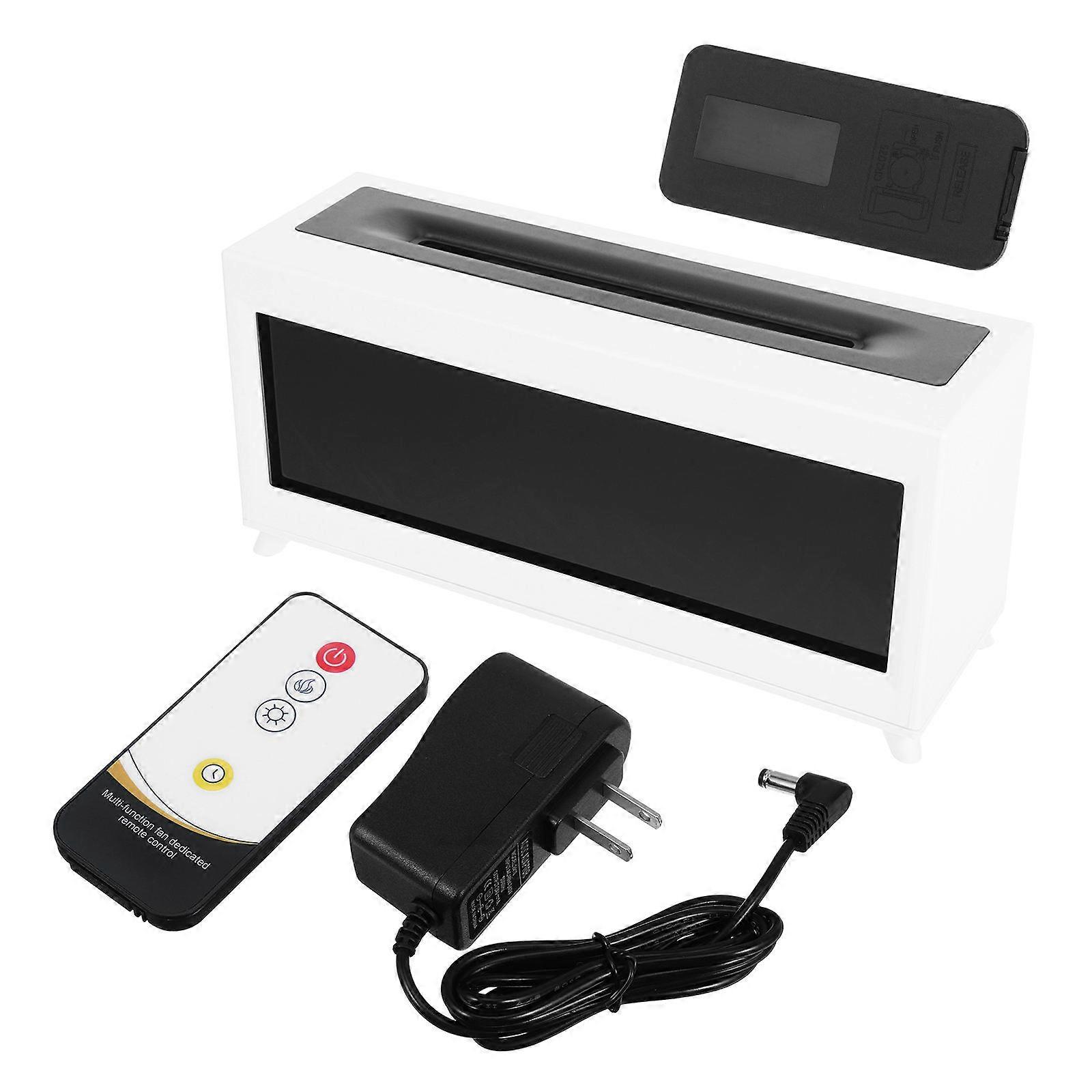Flame Diffuser with Remote: Mini Fireplace Humidifier for Essential Oils Cool Mist Humidifier Aromatherapy Diffuser White