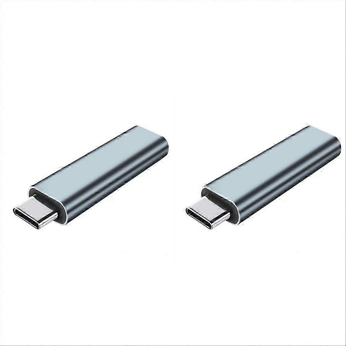 2 Pcs USB Type-C Virtual Display Adapter DDC EDID Dummy Plug Headless Ghost Display Emulator Dummy L